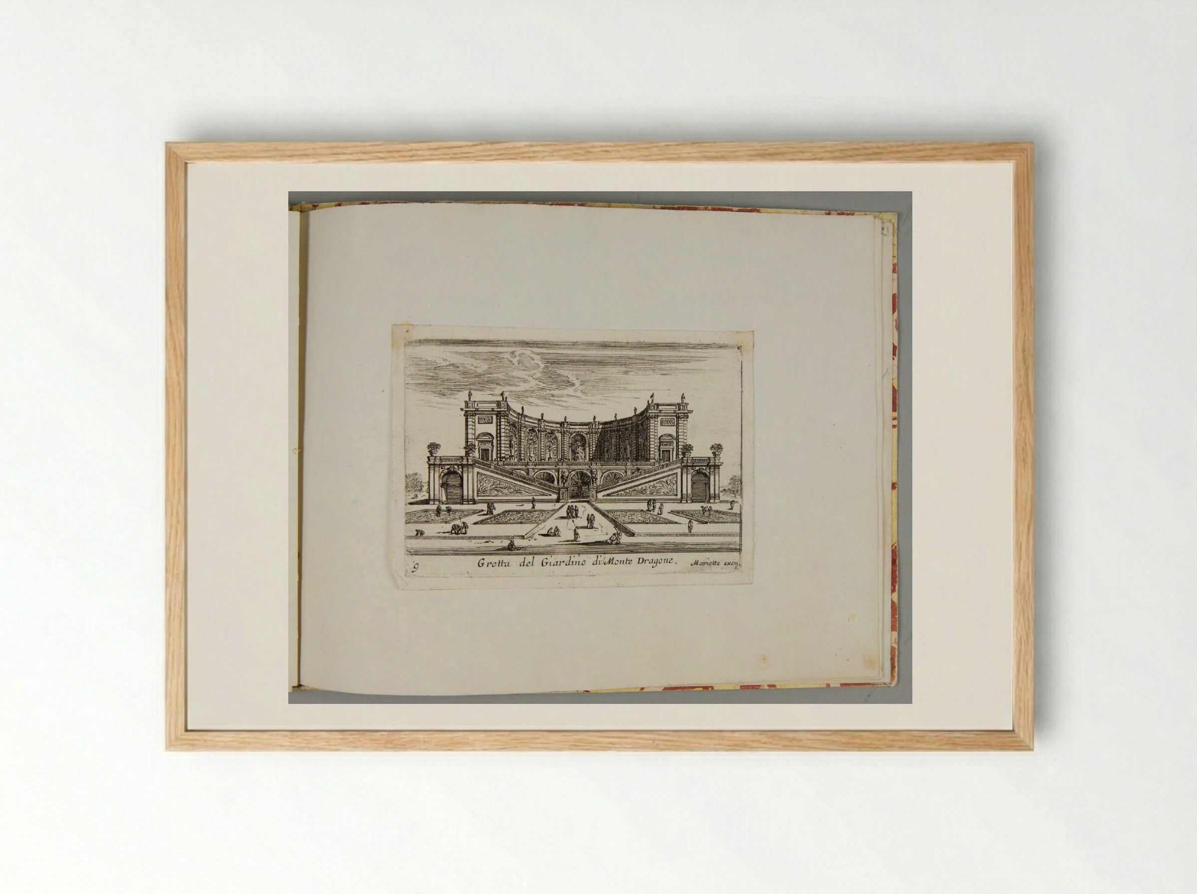 Grotto of the Garden of Monte Dragone - Israël Silvestre - Framed Print Wood