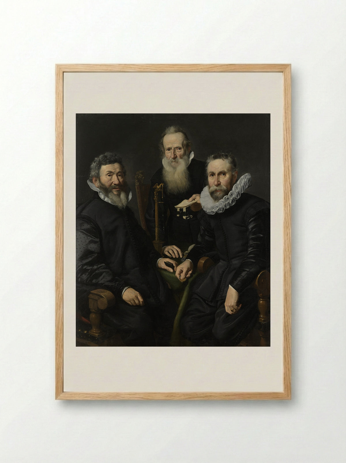 Group Portrait of an Unidentified Board of Governors - Thomas de Keyser - Framed Print Wood