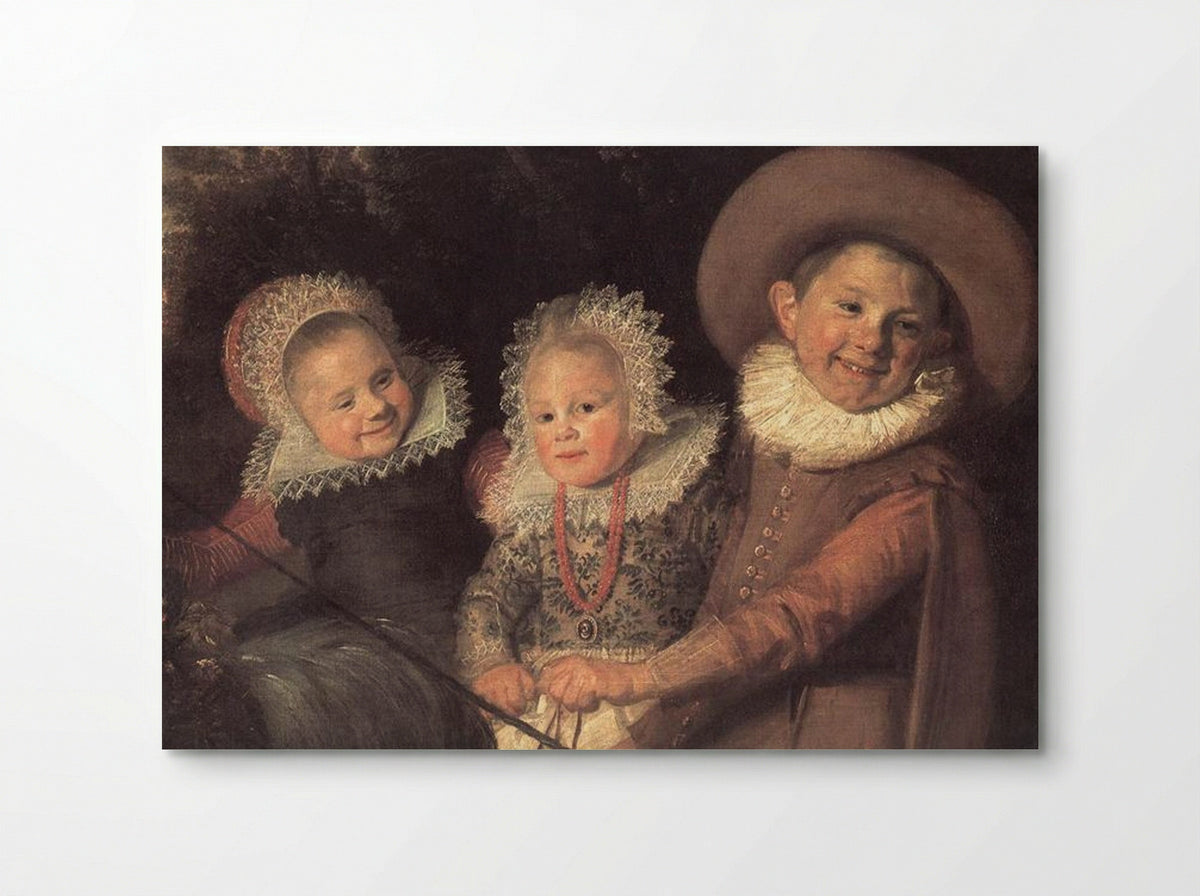 Group of Children with a Goat Cart - Frans Hals - Poster
