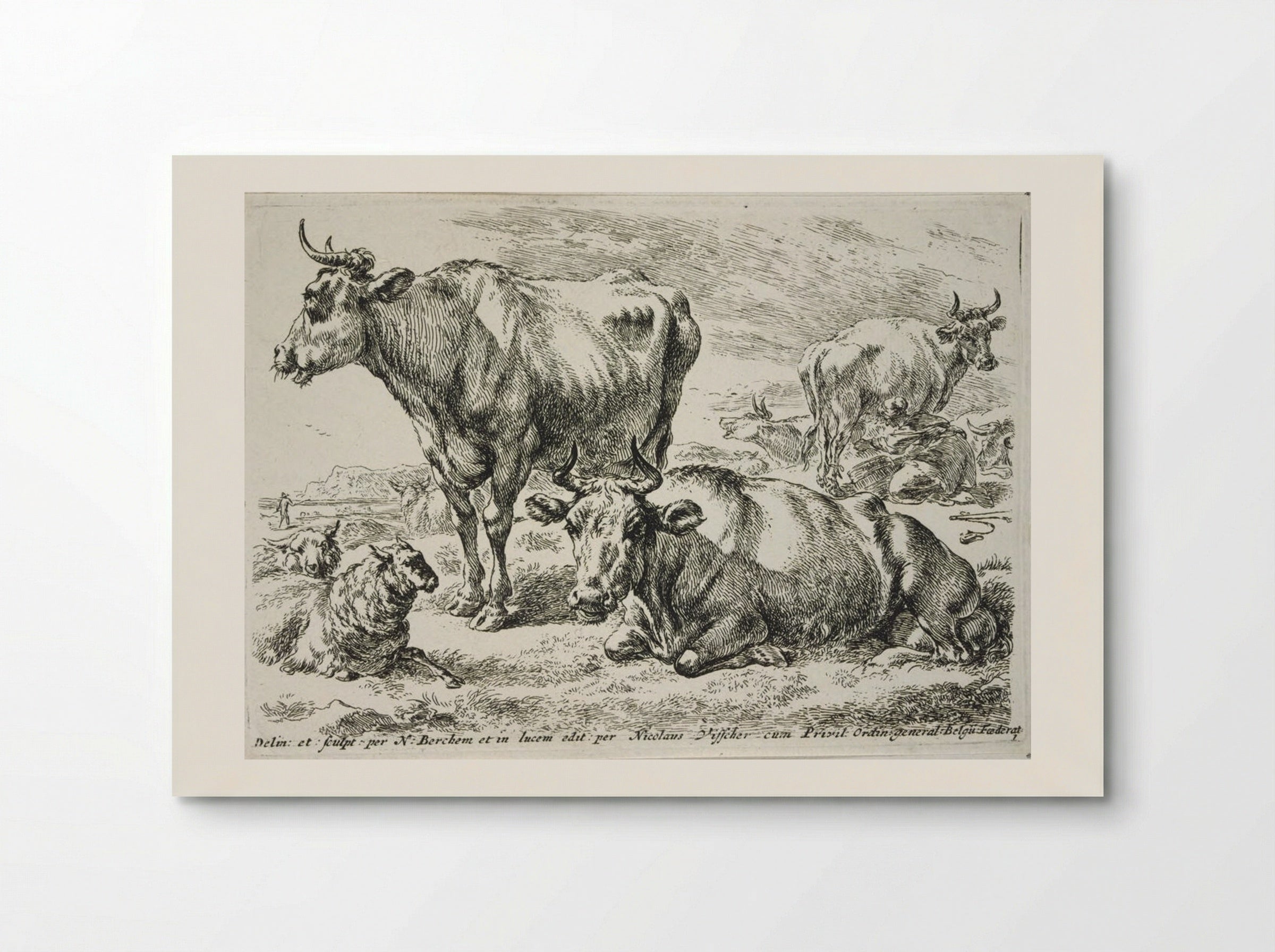 Group of Cows - Nicolaes Berchem the Elder - Poster