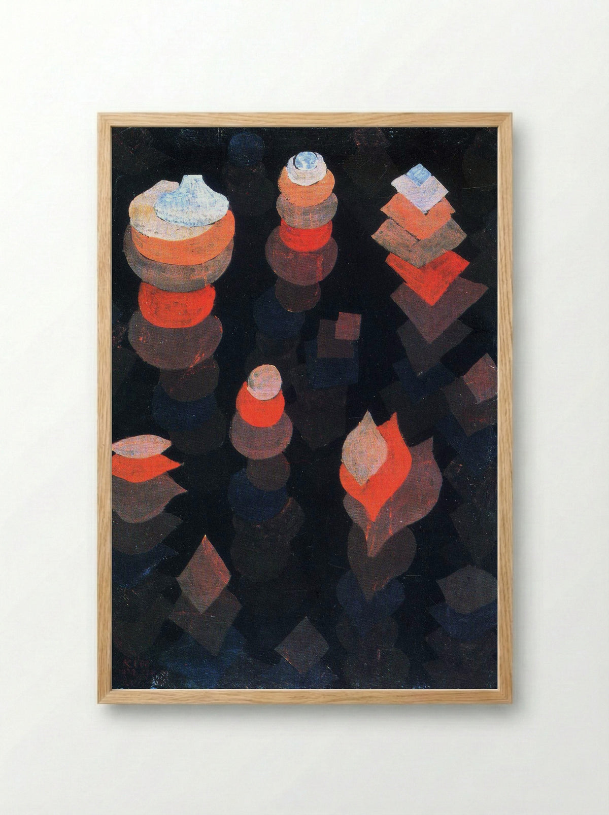 Growth of the Night Plants - Paul Klee - Framed Print Wood