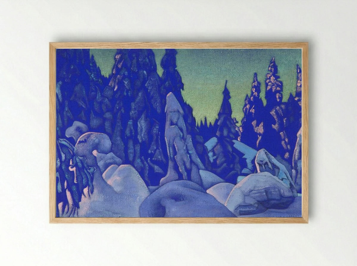 Guardians of the Snow - Nicholas Roerich - Framed Print Wood