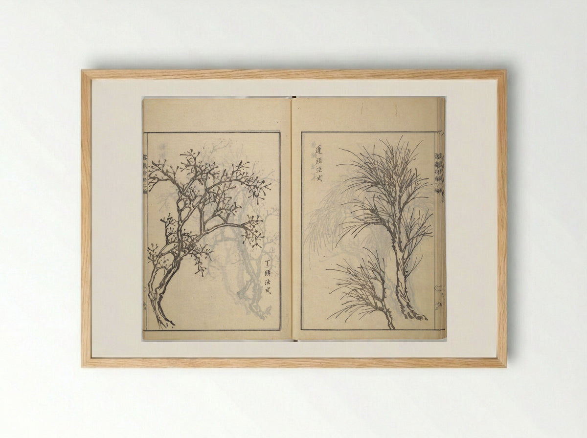 Guide to Chinese Painting, Second Series - Kawamura Bunpō - Framed Print Wood
