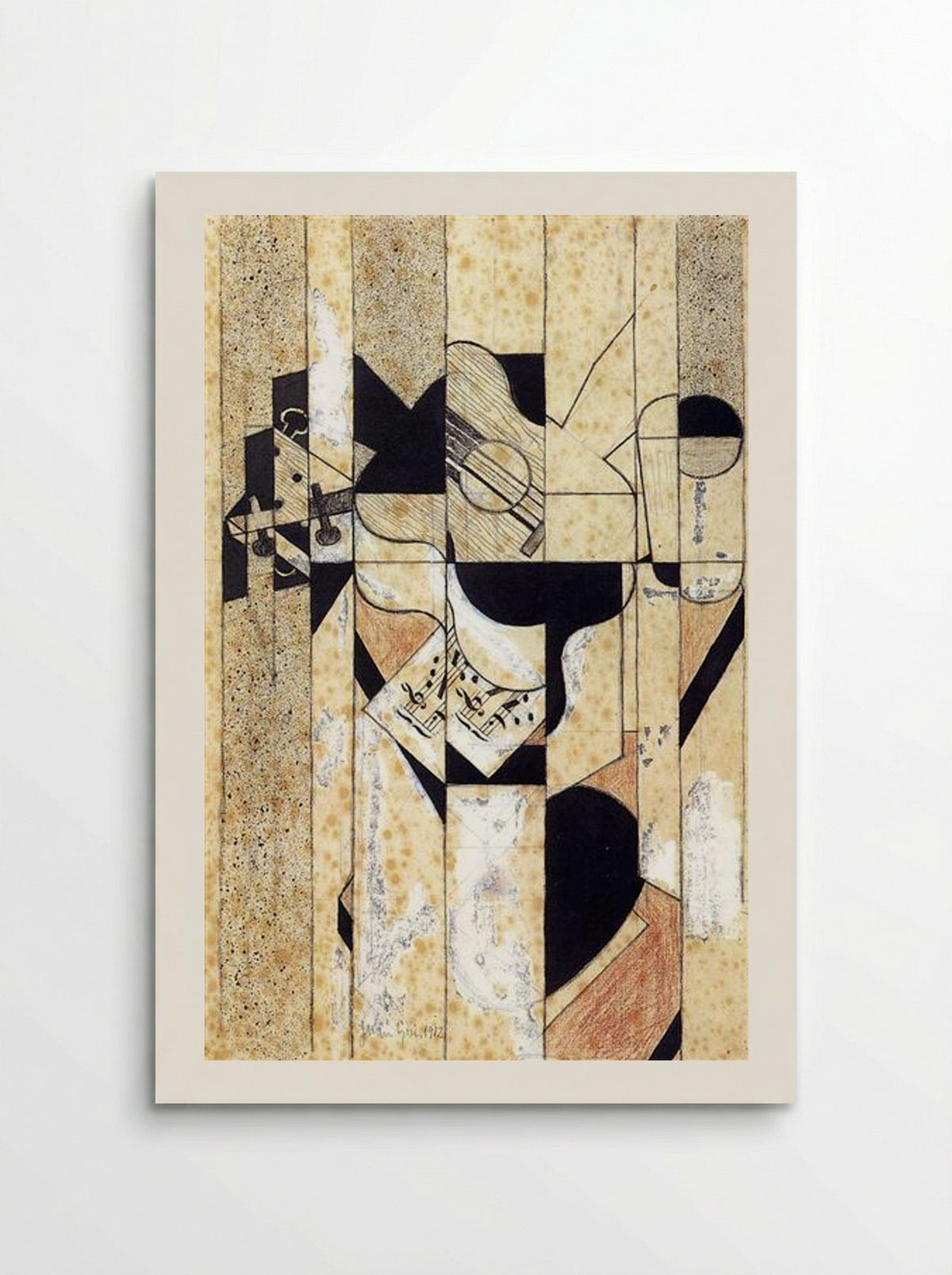 Guitar and Glass - Juan Gris - Poster