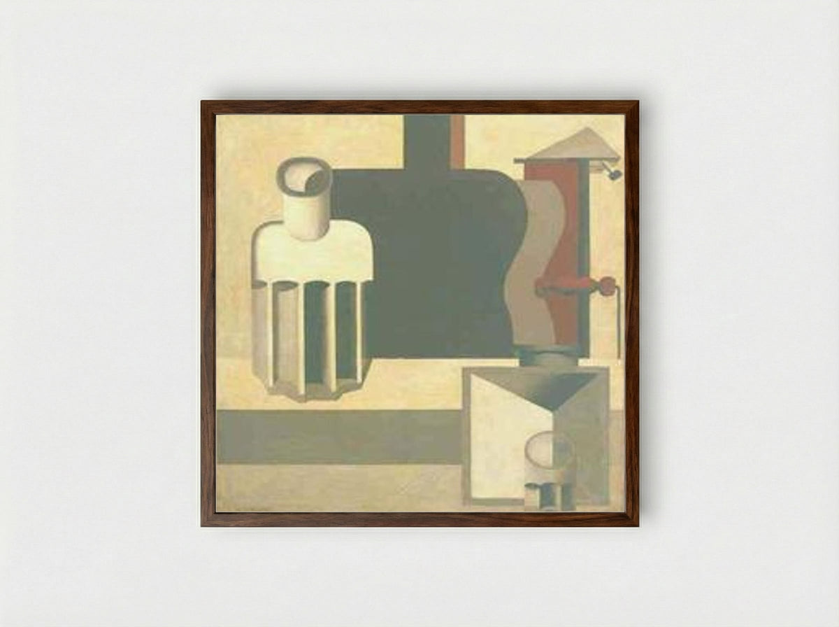 Guitare verticale (2ème version) - Le Corbusier - Framed Print Dark Wood