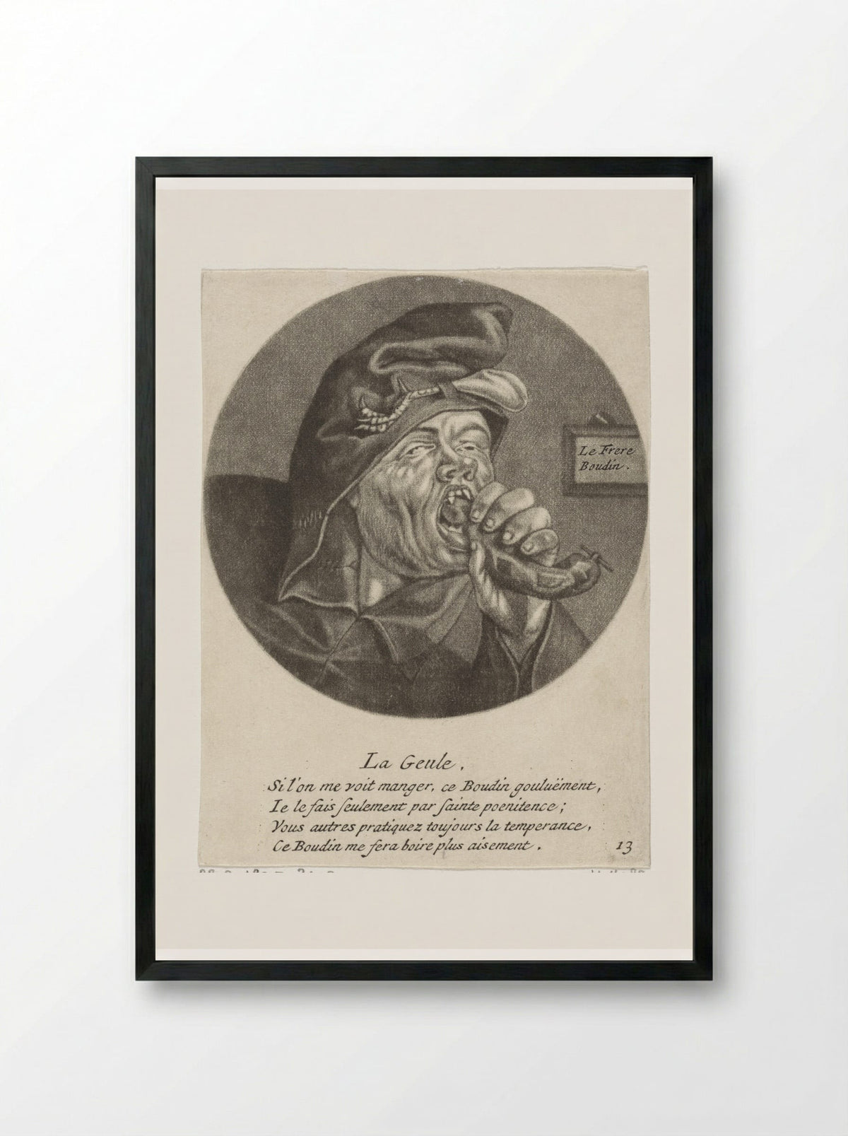 Gulzigheid (Gluttony) - Jacob Gole - Framed Print Black