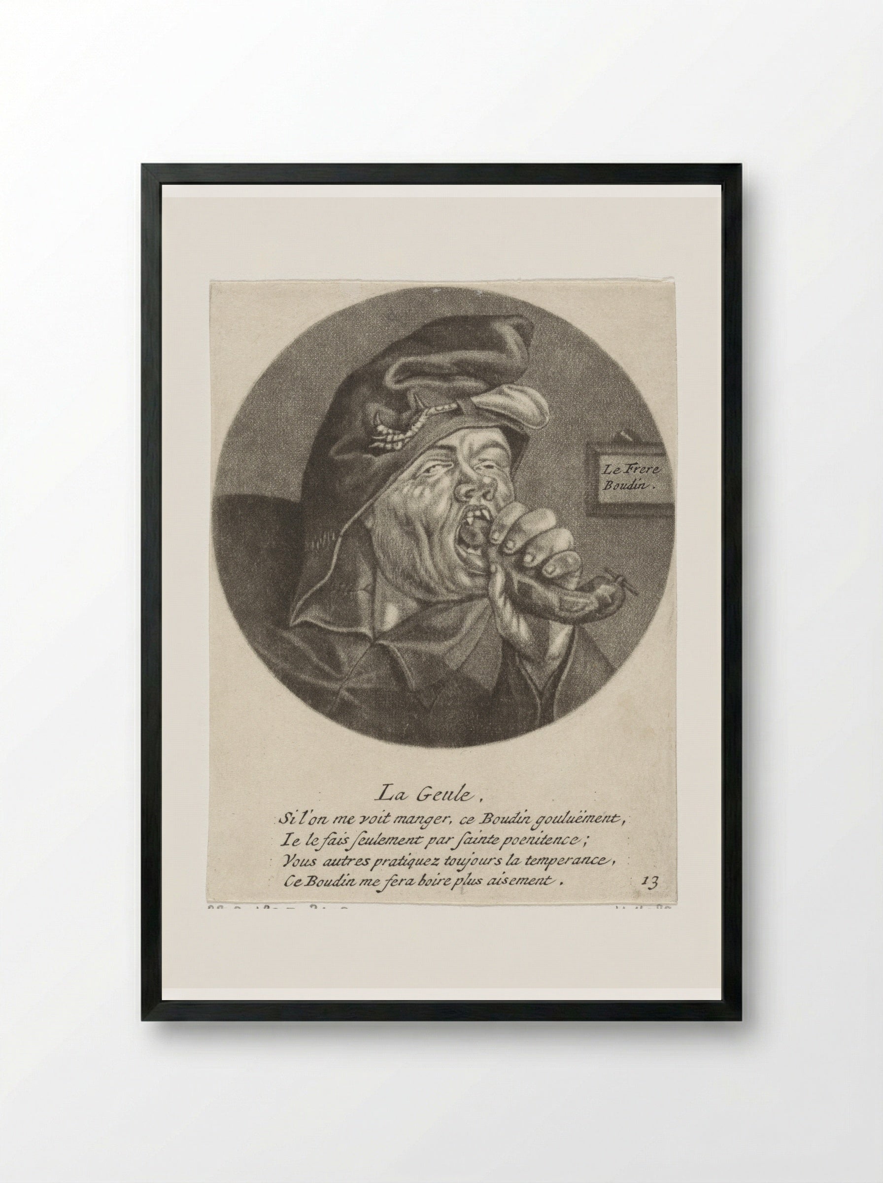 Gulzigheid (Gluttony) - Jacob Gole - Framed Print Black