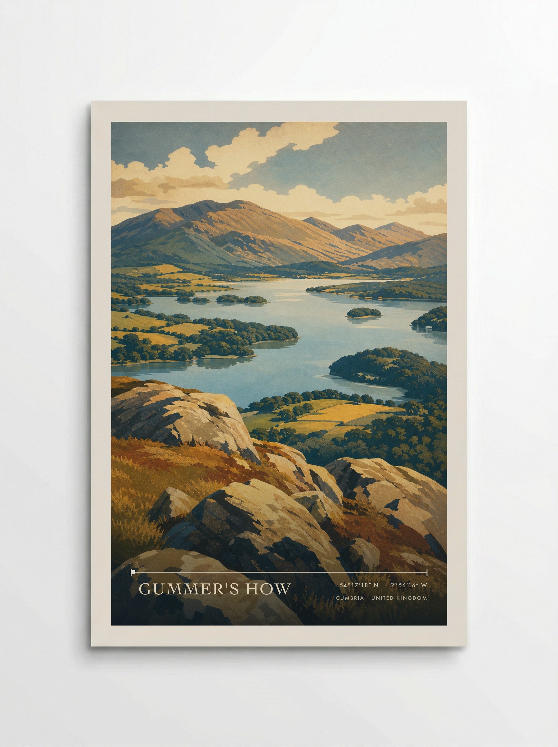 Gummer's How Cumbria United Kingdom Travel Poster - Poster