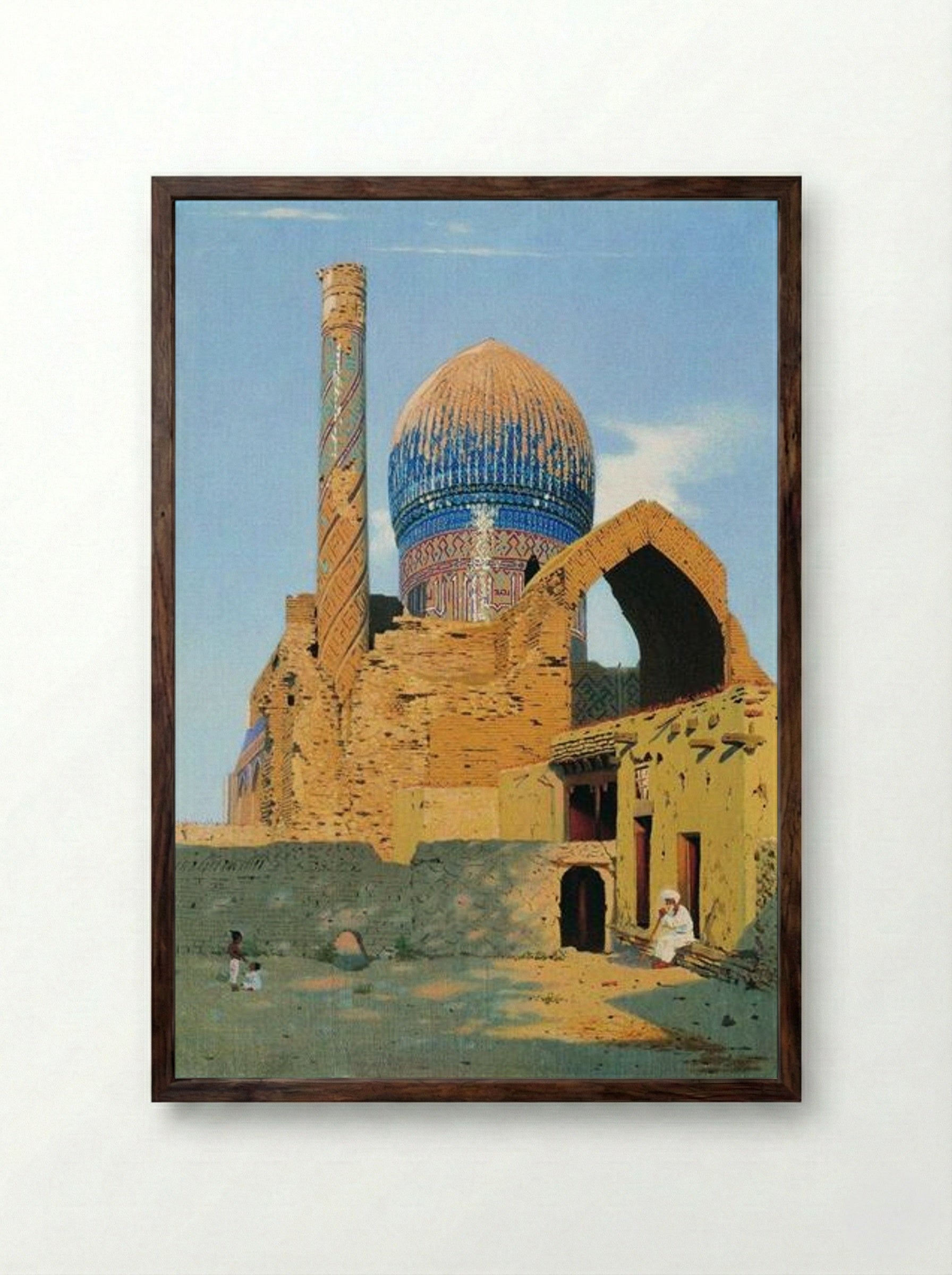 Gur Emir Mausoleum, Samarkand - Vasily Vereshchagin - Framed Print Dark Wood