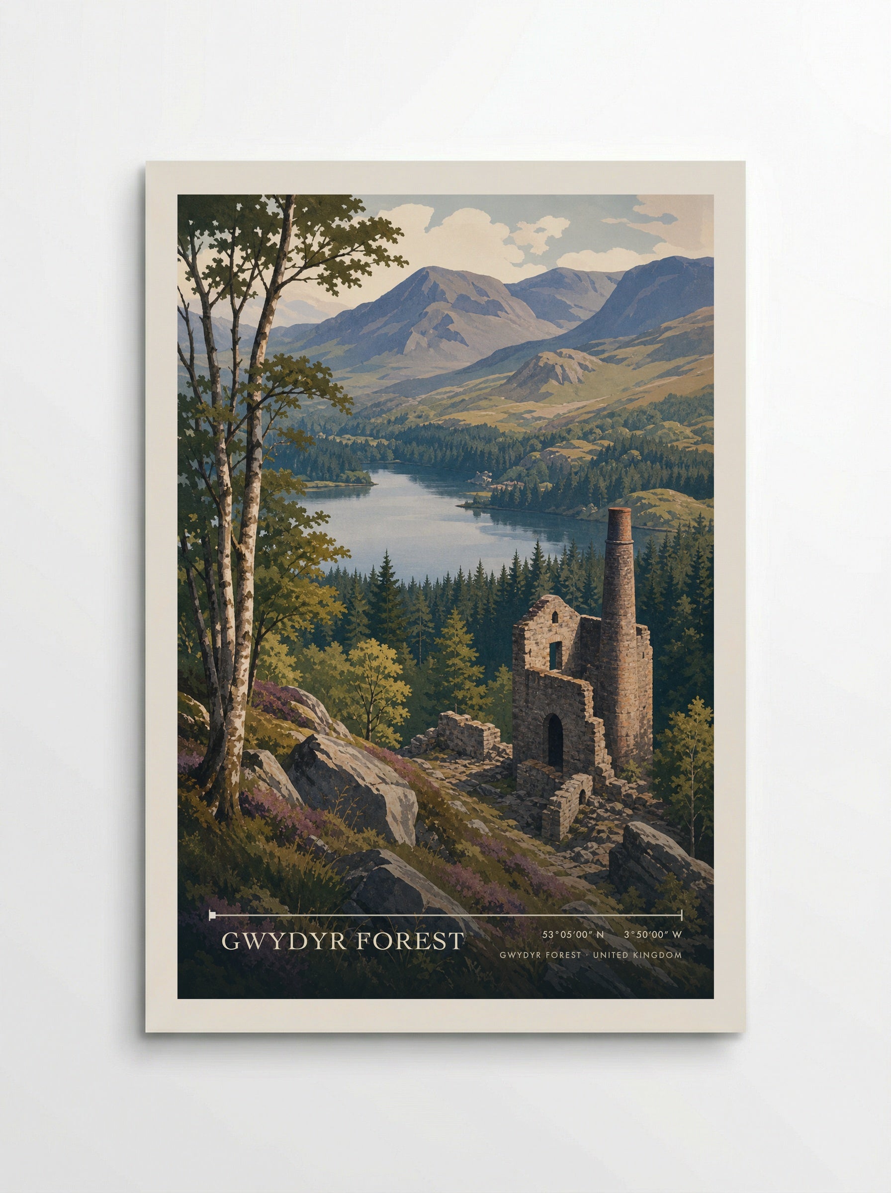 Gwydyr Forest United Kingdom Travel Poster - Poster