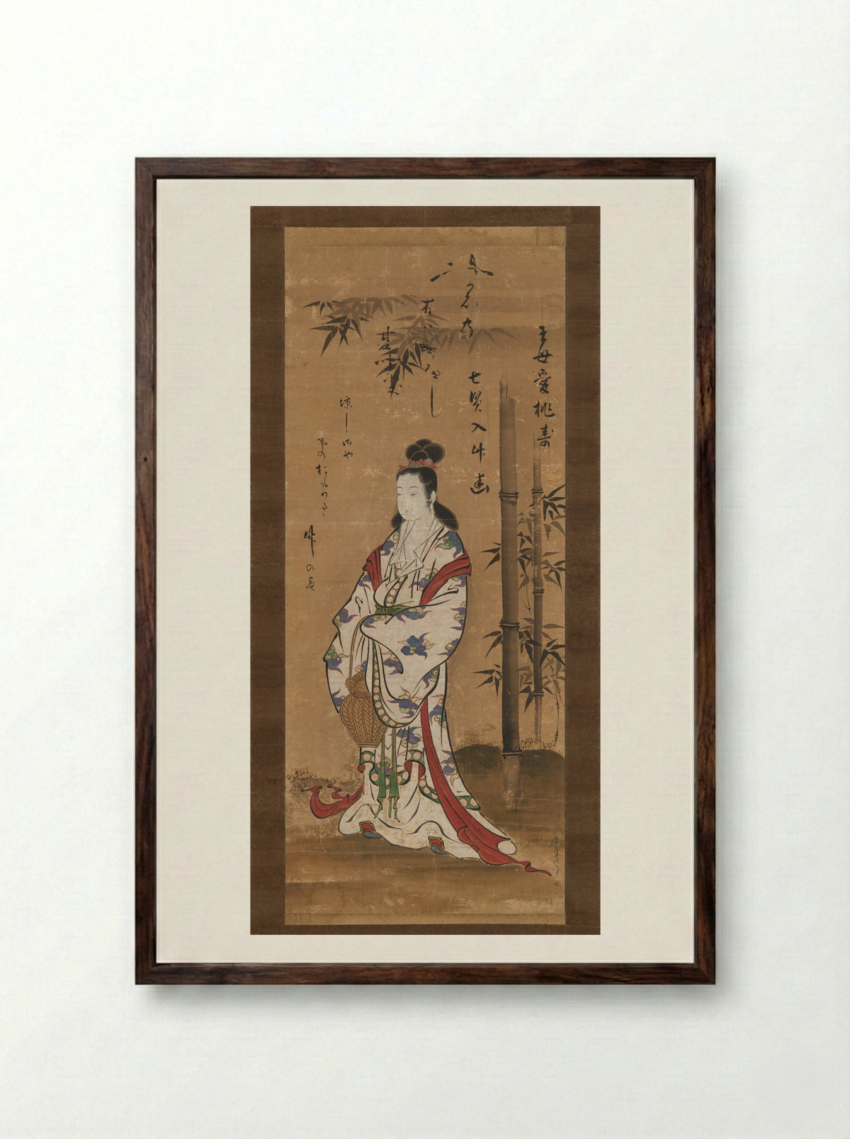 Gyoran Kannon - Miyagawa Chōshun - Framed Print Dark Wood