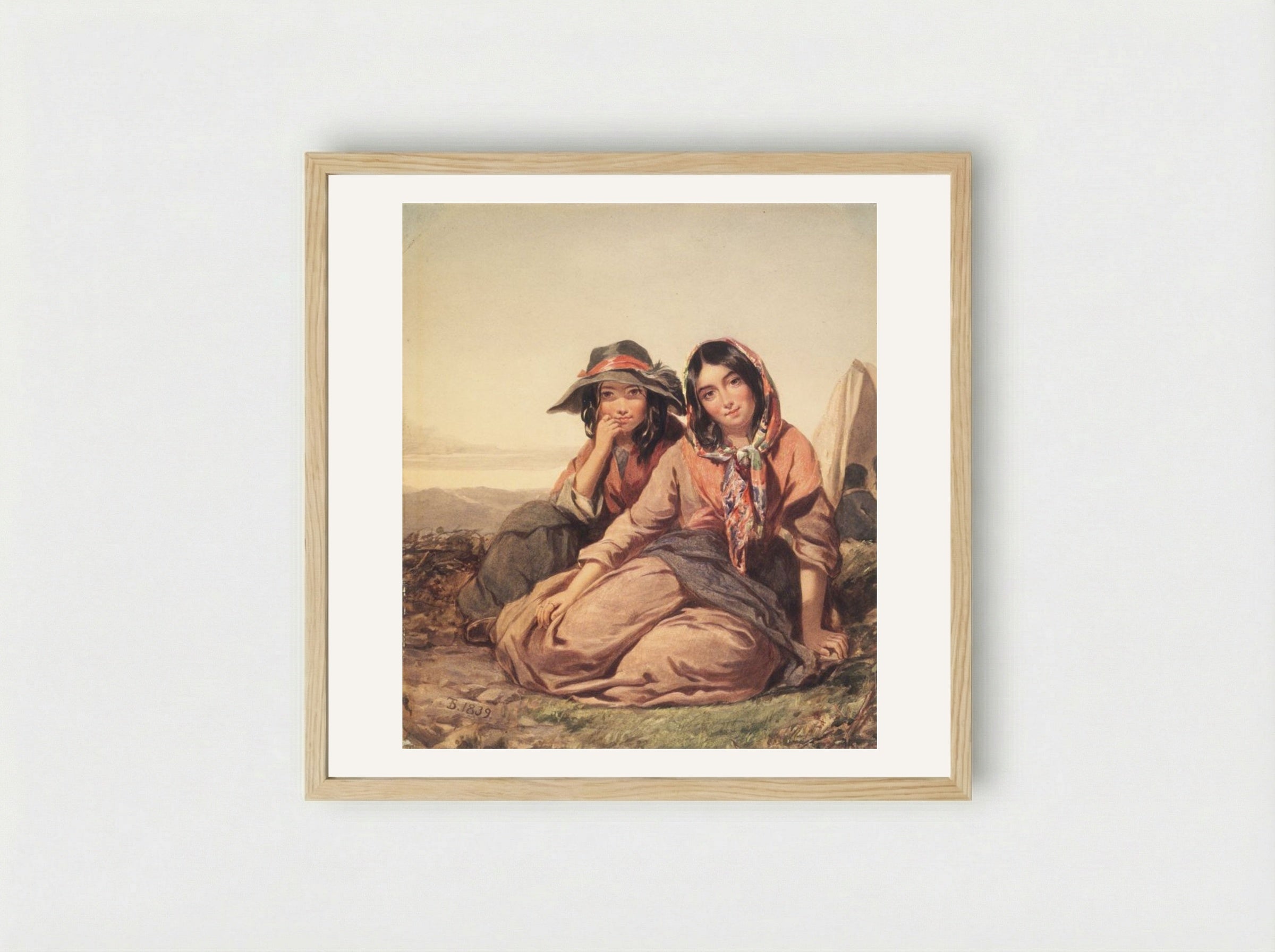Gypsy Maidens - Thomas Sully - Framed Print Wood