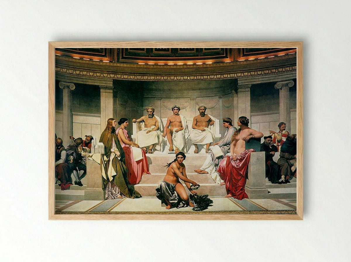 Hémicycle (Central Section) - Paul Delaroche - Framed Print Wood