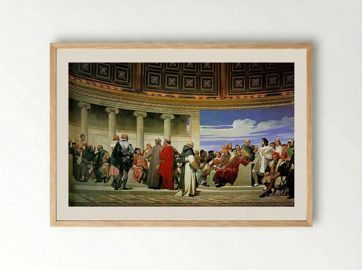 Hémicycle (Section 3) - Paul Delaroche - Framed Print Wood