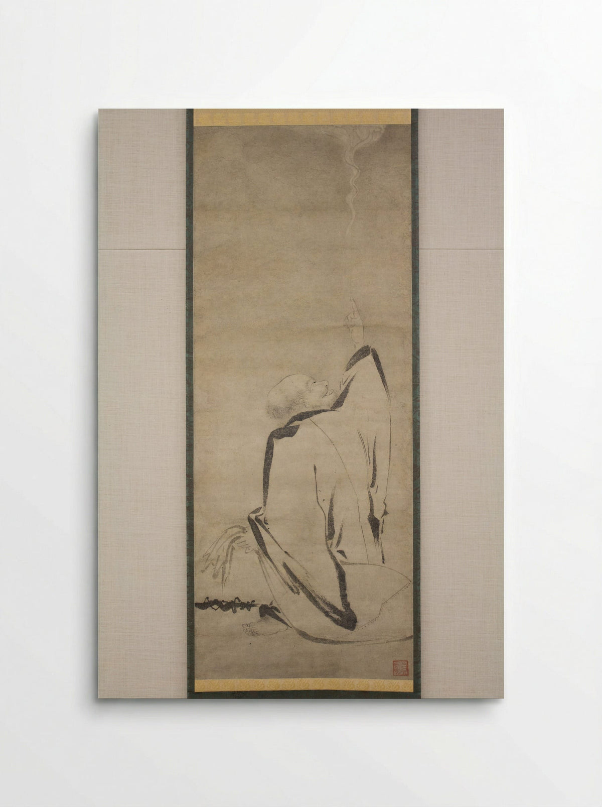 Hōtei Pointing to the Moon - Shinno Noami - Poster