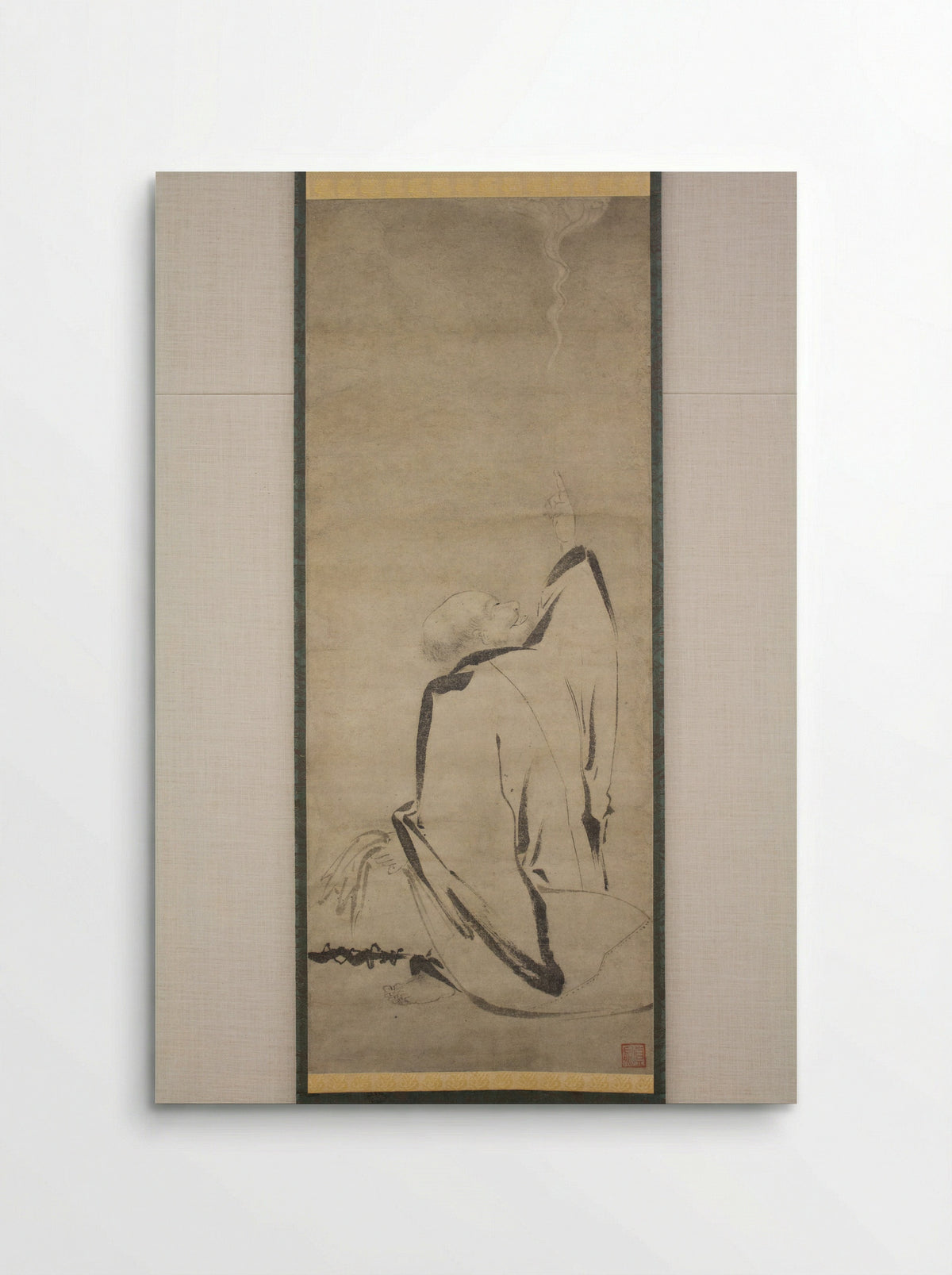 Hōtei Pointing to the Moon - Shinno Noami - Poster