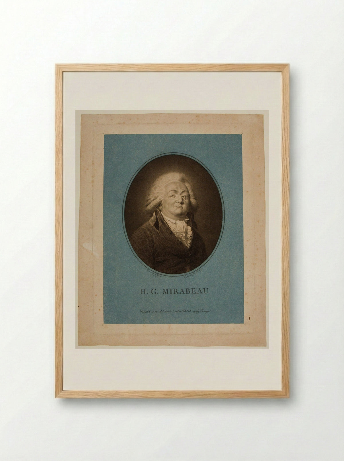 H. G. Mirabeau - Franz Gabriel Fiessinger - Framed Print Wood
