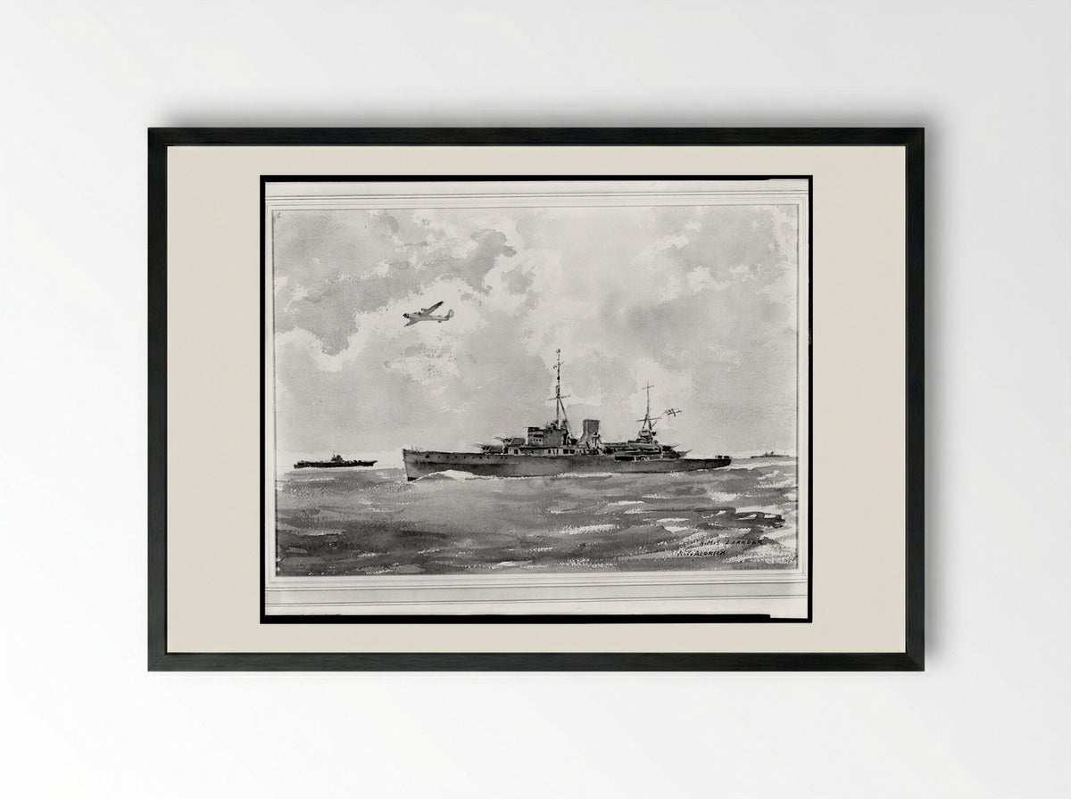 H. M. S. Leander - William T. Aldrich - Framed Print Black