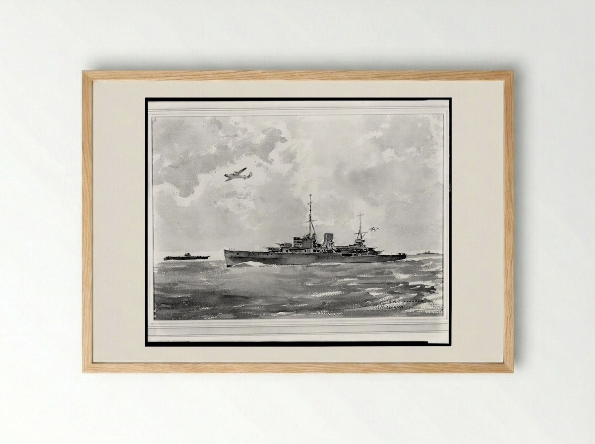 H. M. S. Leander - William T. Aldrich - Framed Print Wood