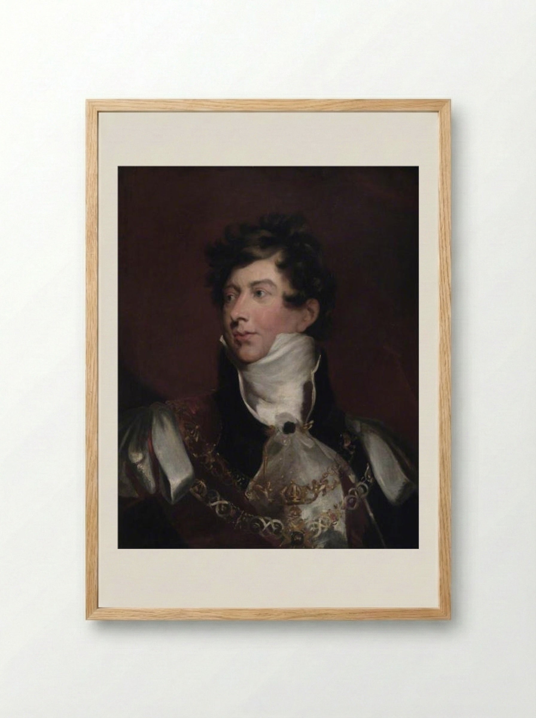 HRH George, Prince of Wales, KG - Thomas Lawrence - Framed Print Wood