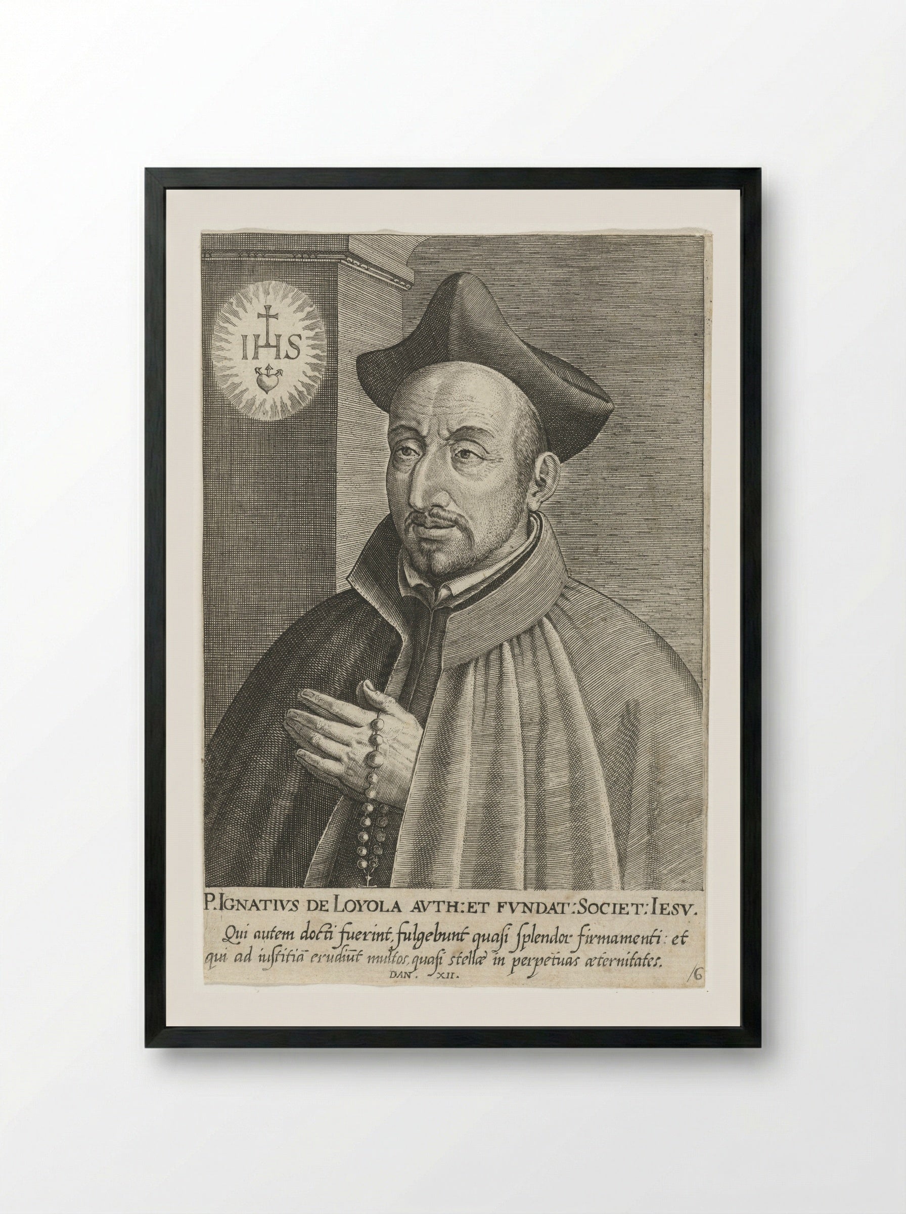 H. Ignatius van Loyola - Dominicus Custos - Framed Print Black