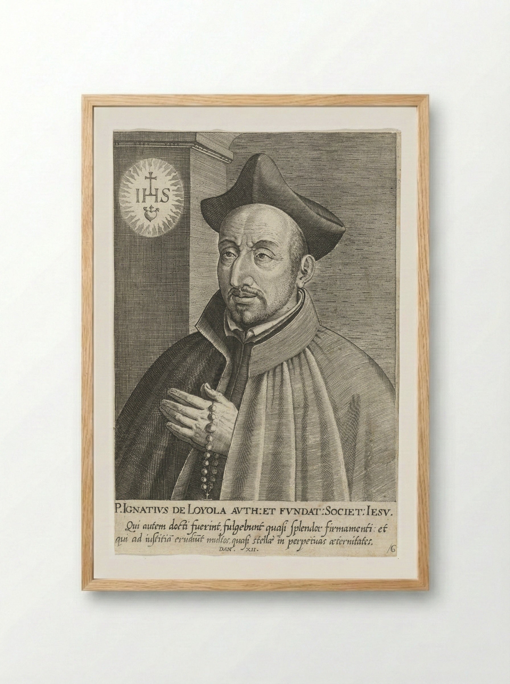 H. Ignatius van Loyola - Dominicus Custos - Framed Print Wood