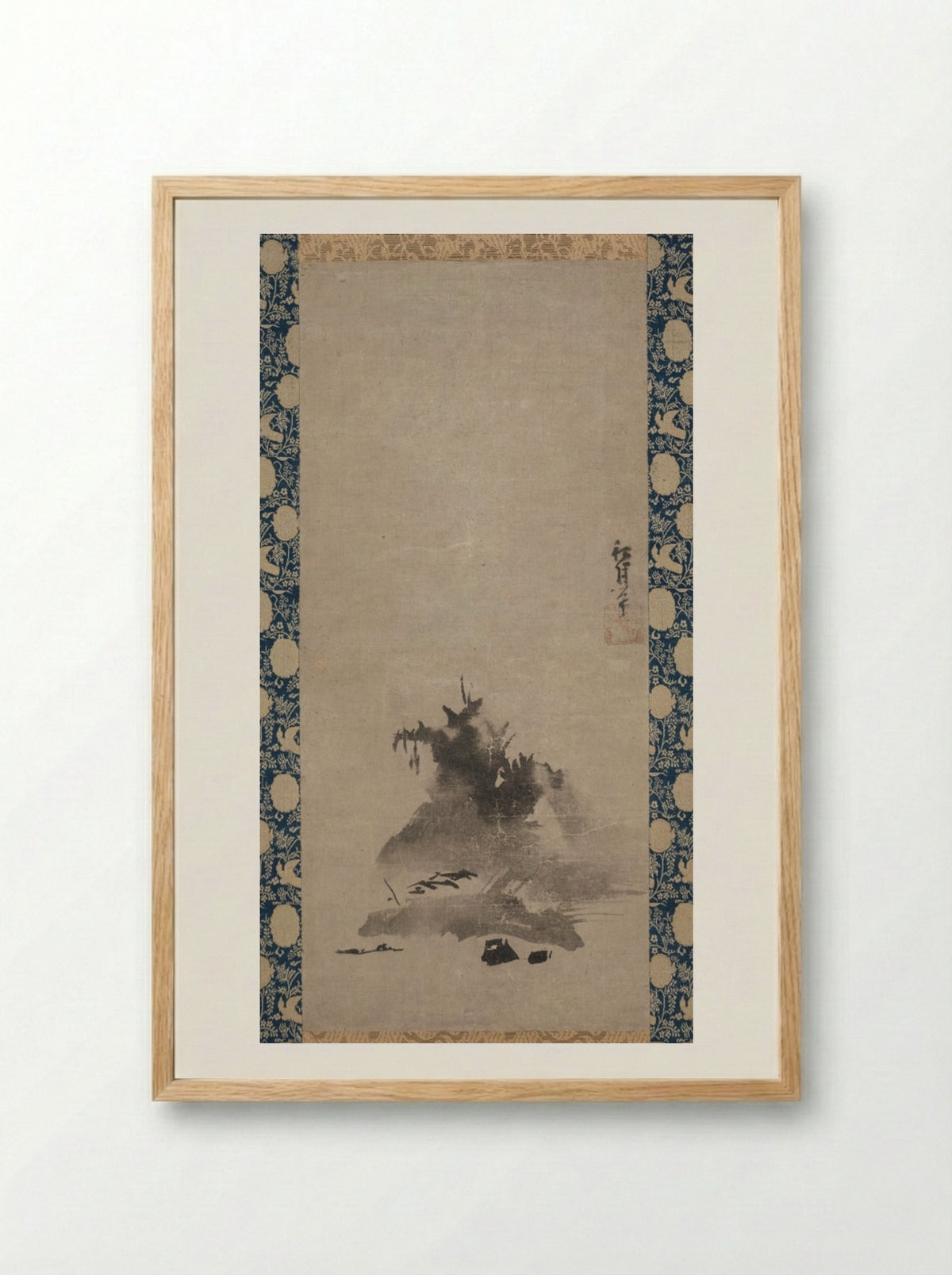 Haboku (Flung-ink) Landscape - Shūgetsu Tōkan - Framed Print Wood