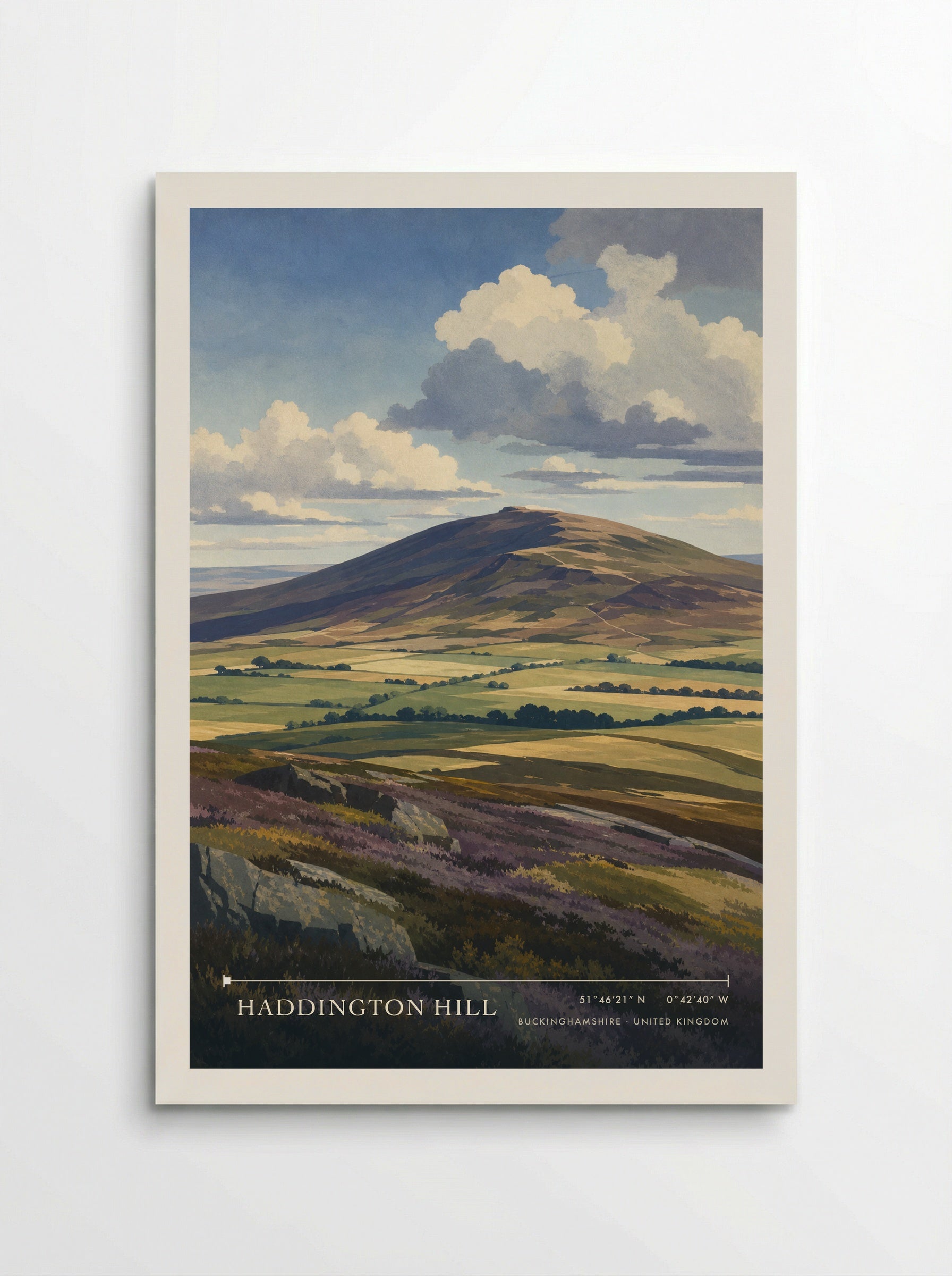 Haddington Hill Buckinghamshire United Kingdom Travel Poster - Poster