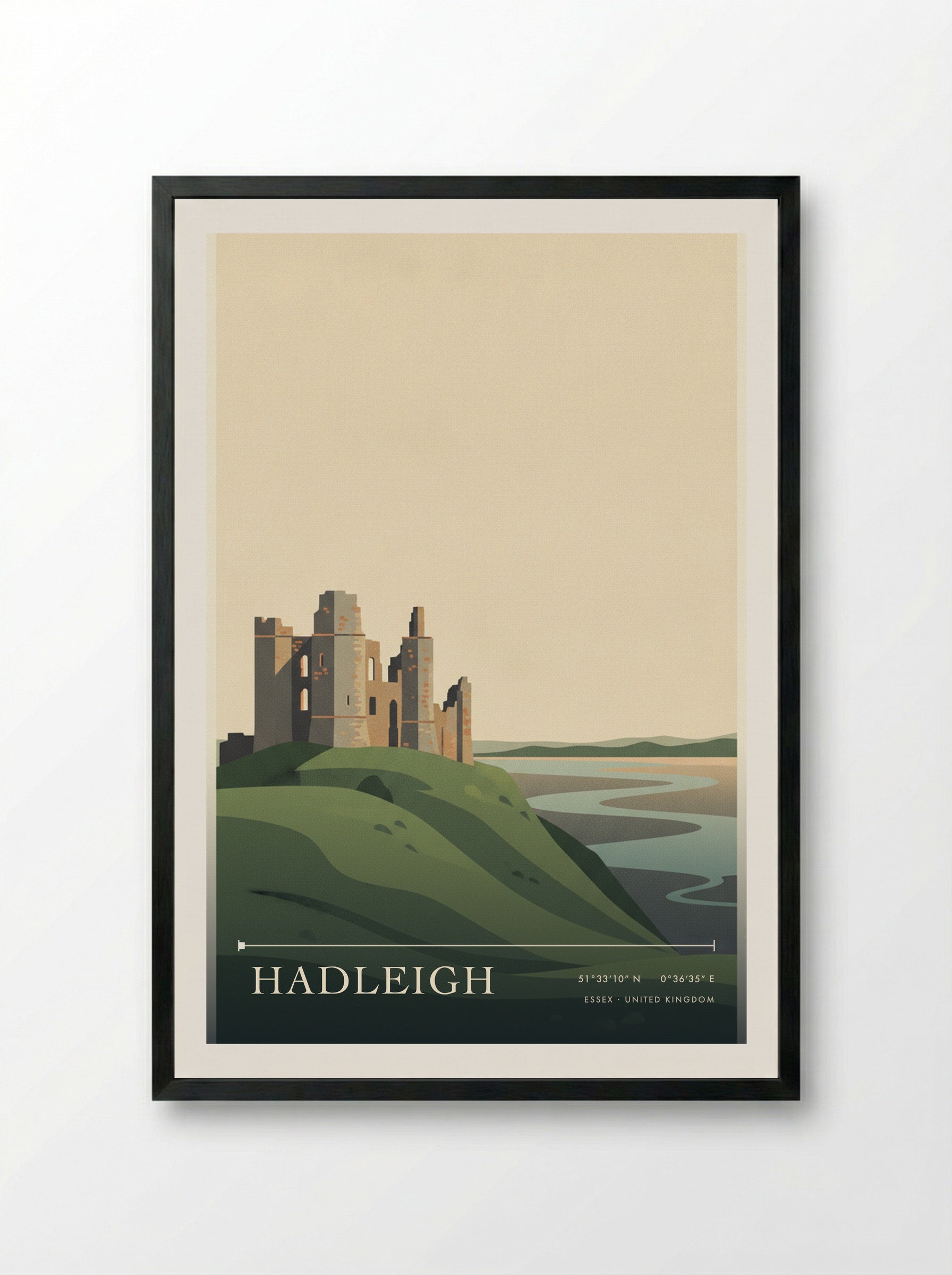 Hadleigh Essex United Kingdom Travel Poster - Framed Print Black