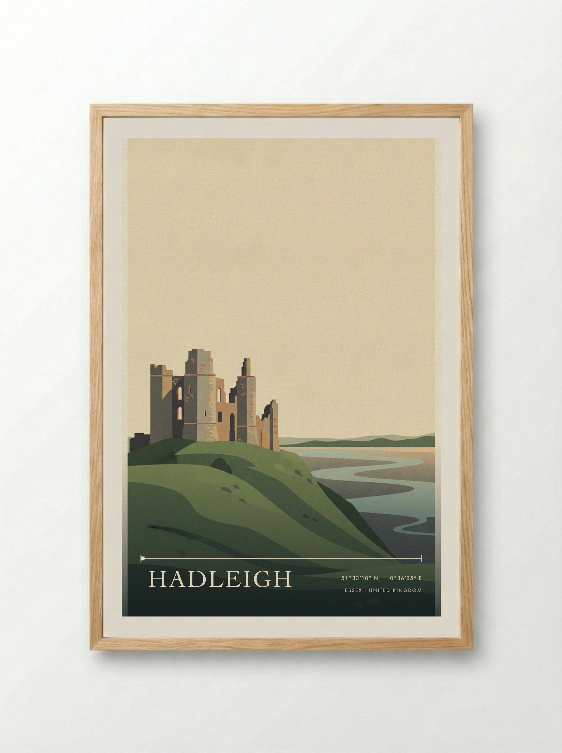Hadleigh Essex United Kingdom Travel Poster - Framed Print Wood