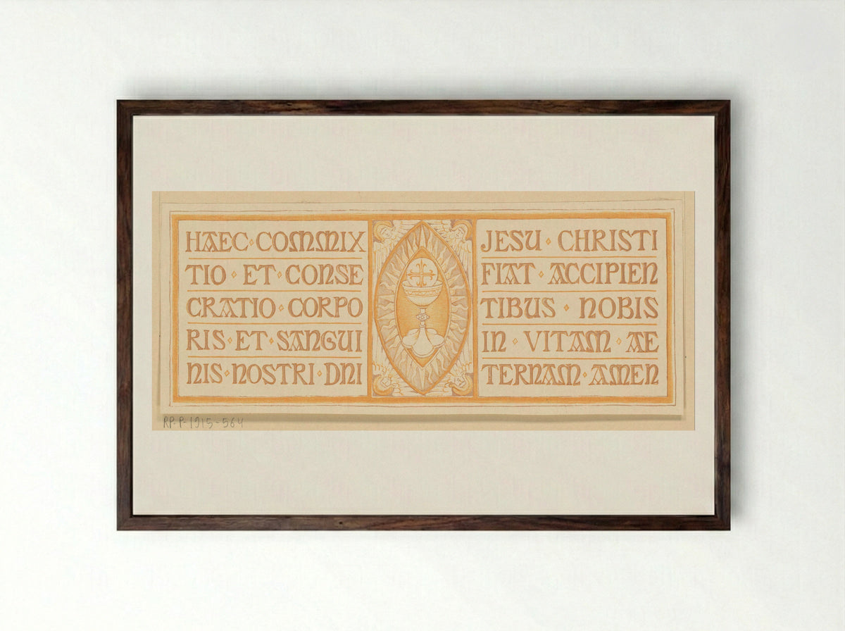 Haec commixtio et consecratio - Antoon Derkinderen - Framed Print Dark Wood