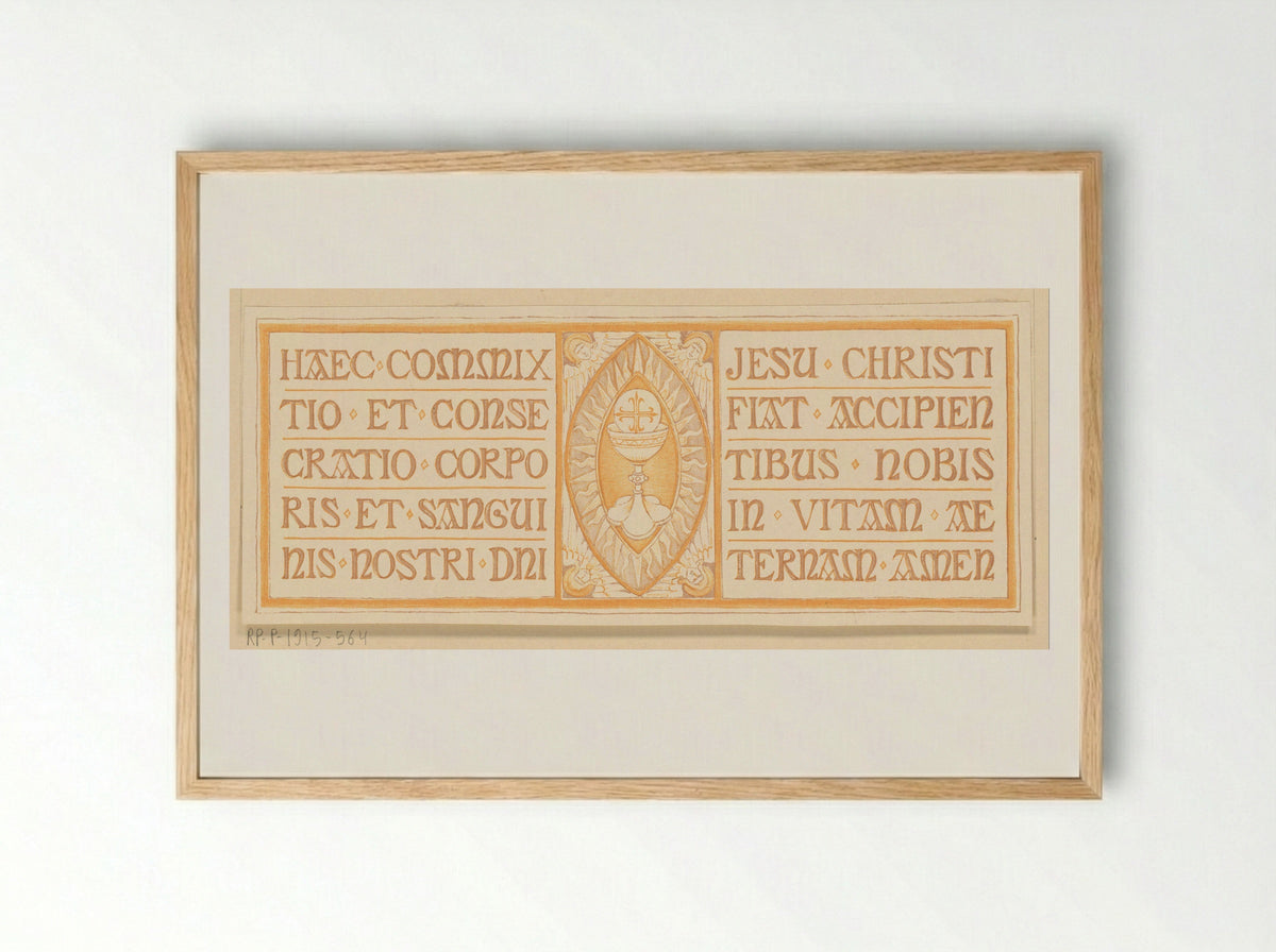 Haec commixtio et consecratio - Antoon Derkinderen - Framed Print Wood