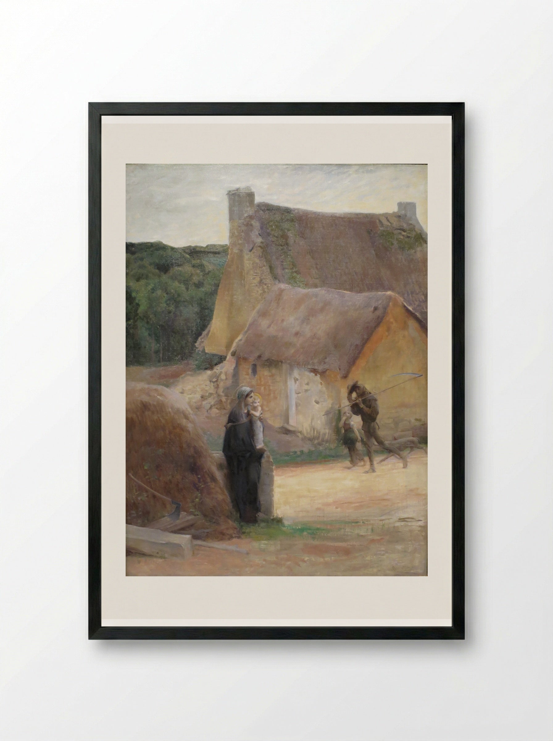 Hail, Mary - Luc-Olivier Merson - Framed Print Black