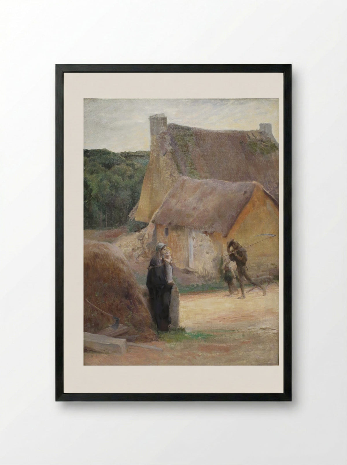 Hail, Mary - Luc-Olivier Merson - Framed Print Black