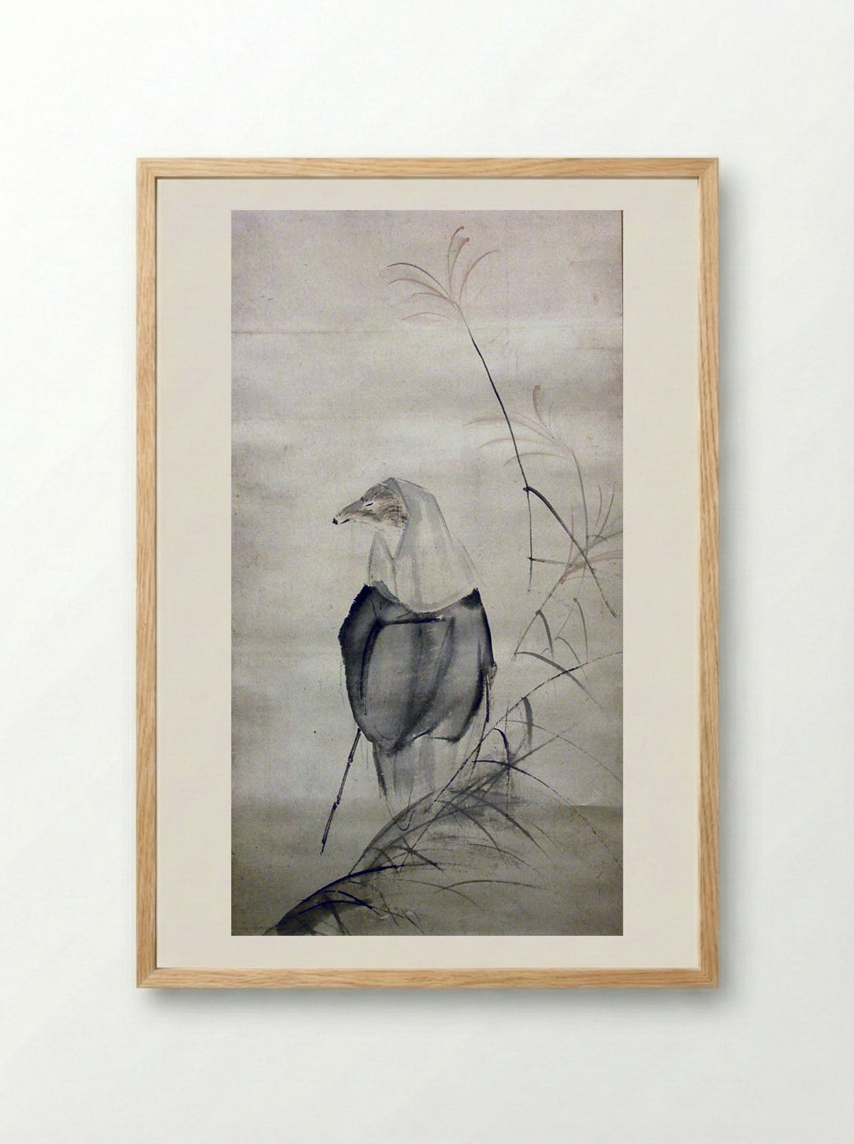 Hakuzosu the Fox-Spirit - Ōtagaki Rengetsu - Framed Print Wood