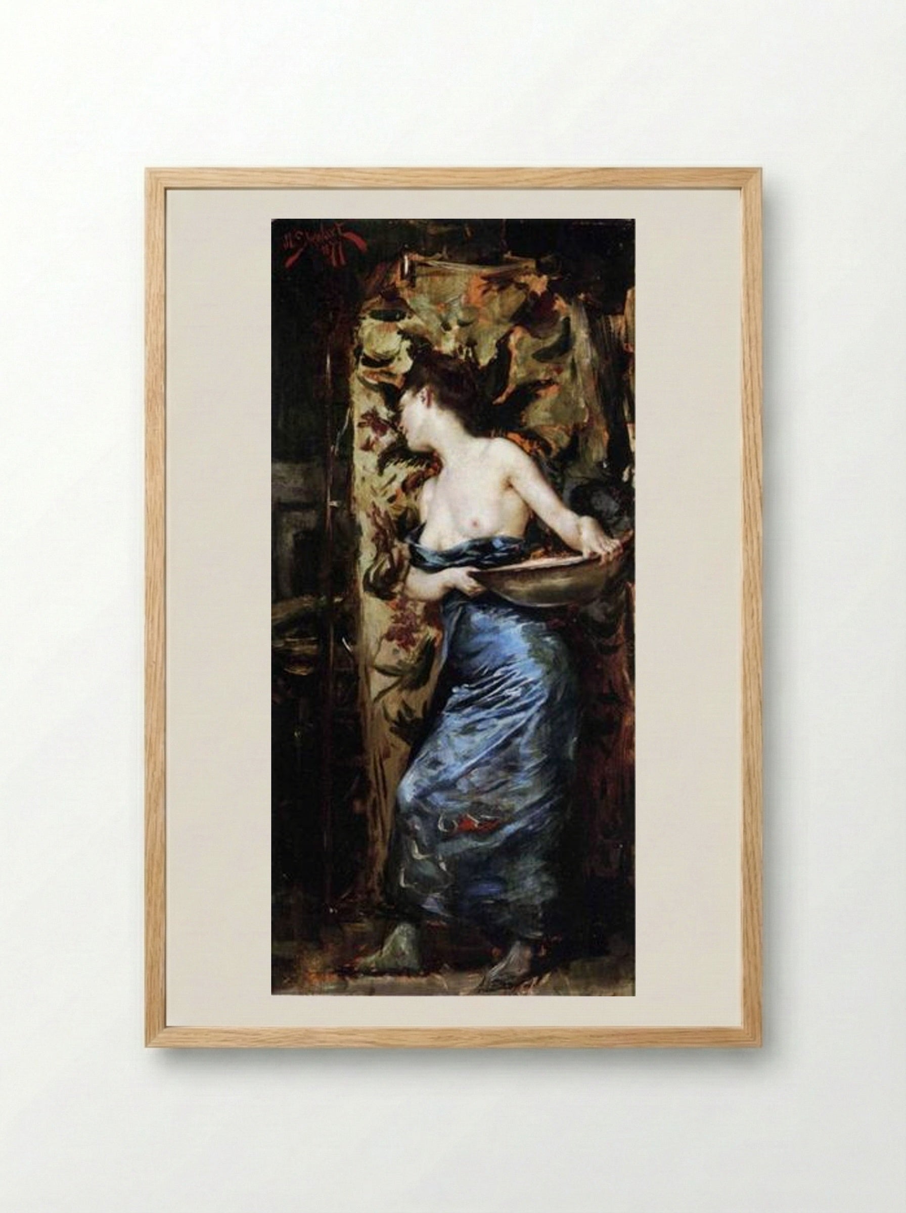 Half Naked Woman - Julius LeBlanc Stewart - Framed Print Wood