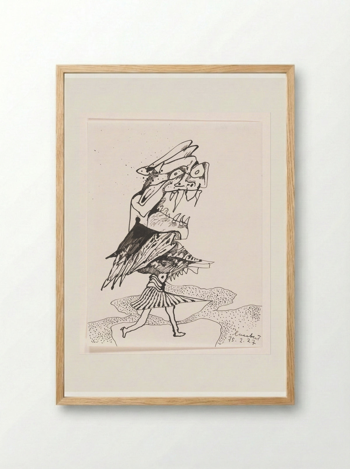 Half monster, half meisje - Lucebert - Framed Print Wood