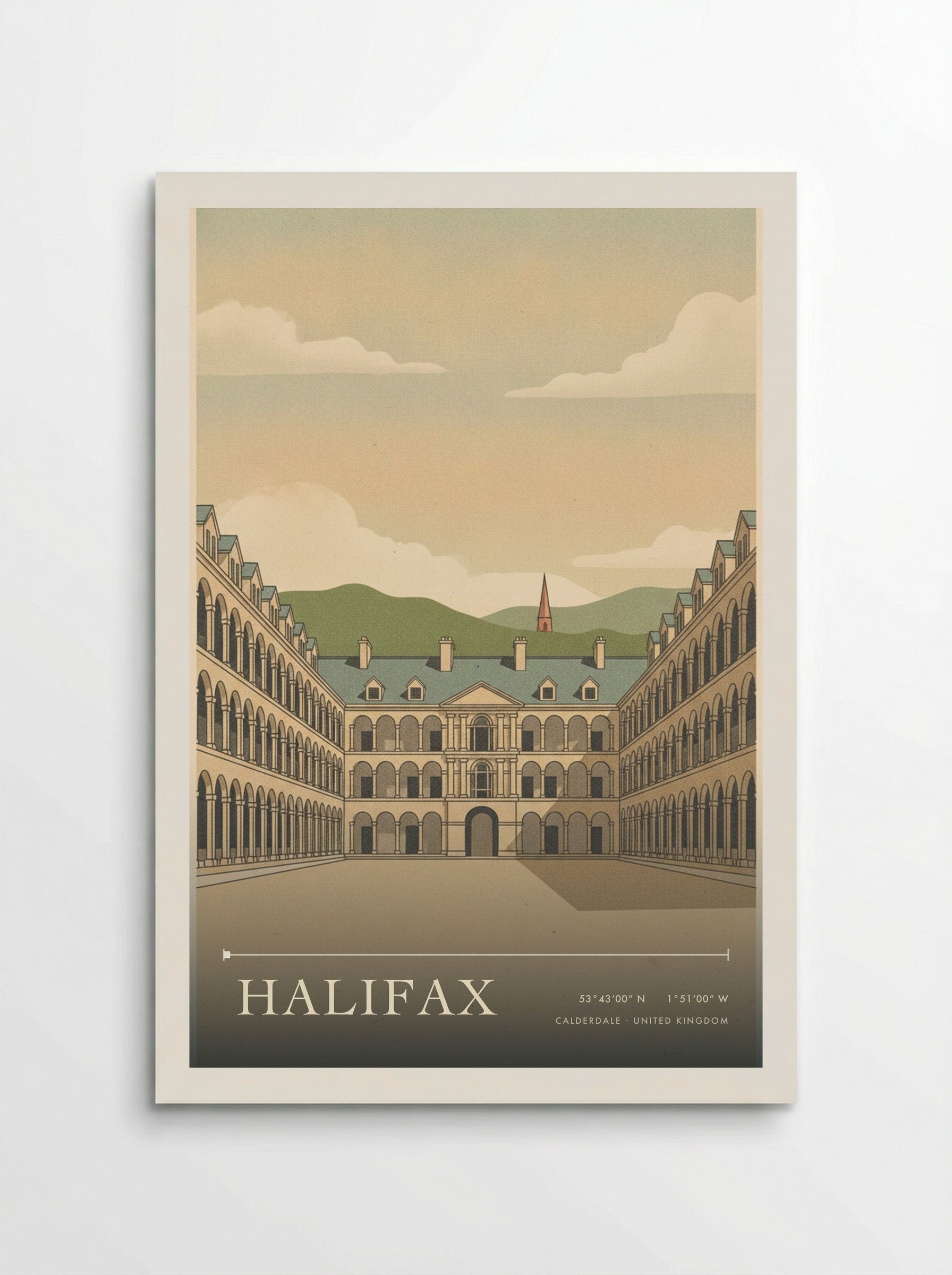 Halifax Calderdale United Kingdom Travel Poster - Poster
