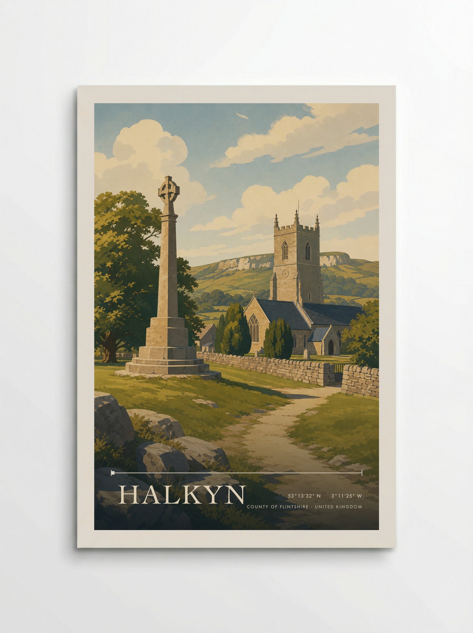 Halkyn County of Flintshire United Kingdom Travel Poster - Poster