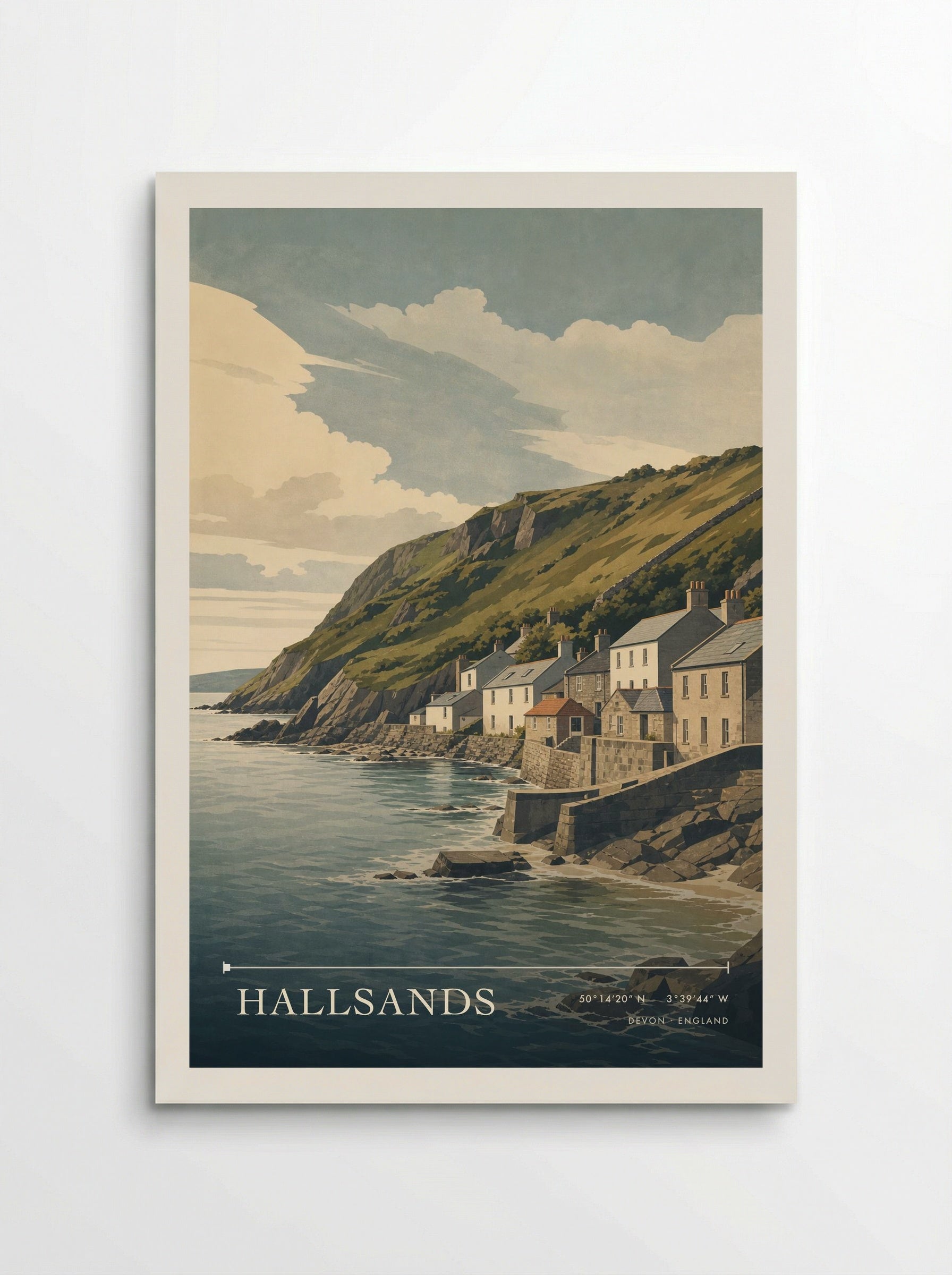 Hallsands Devon England Travel Poster - Poster