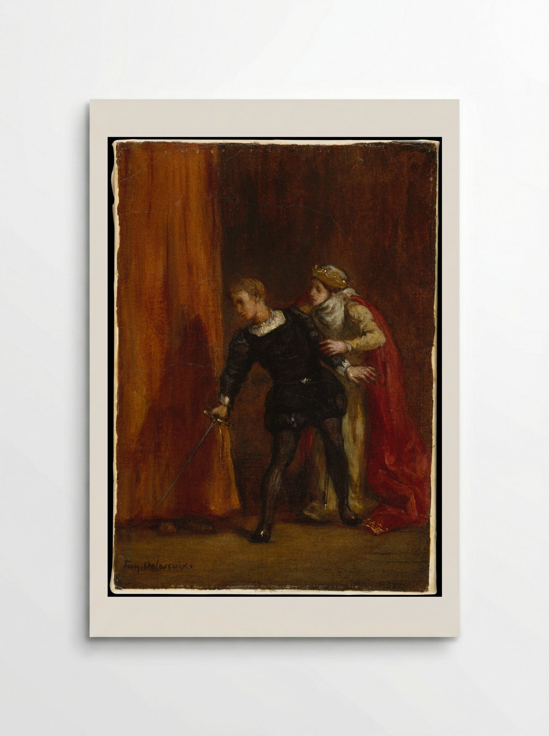 Hamlet and His Mother - Eugène Delacroix - Poster