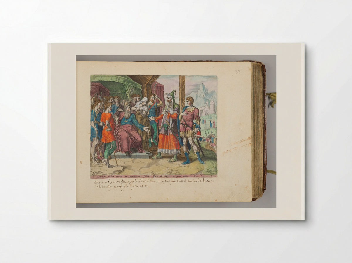 Hamor and Shechem Asking Jacob for Dinah's Hand in Marriage - Jan Harmensz. Muller - Poster