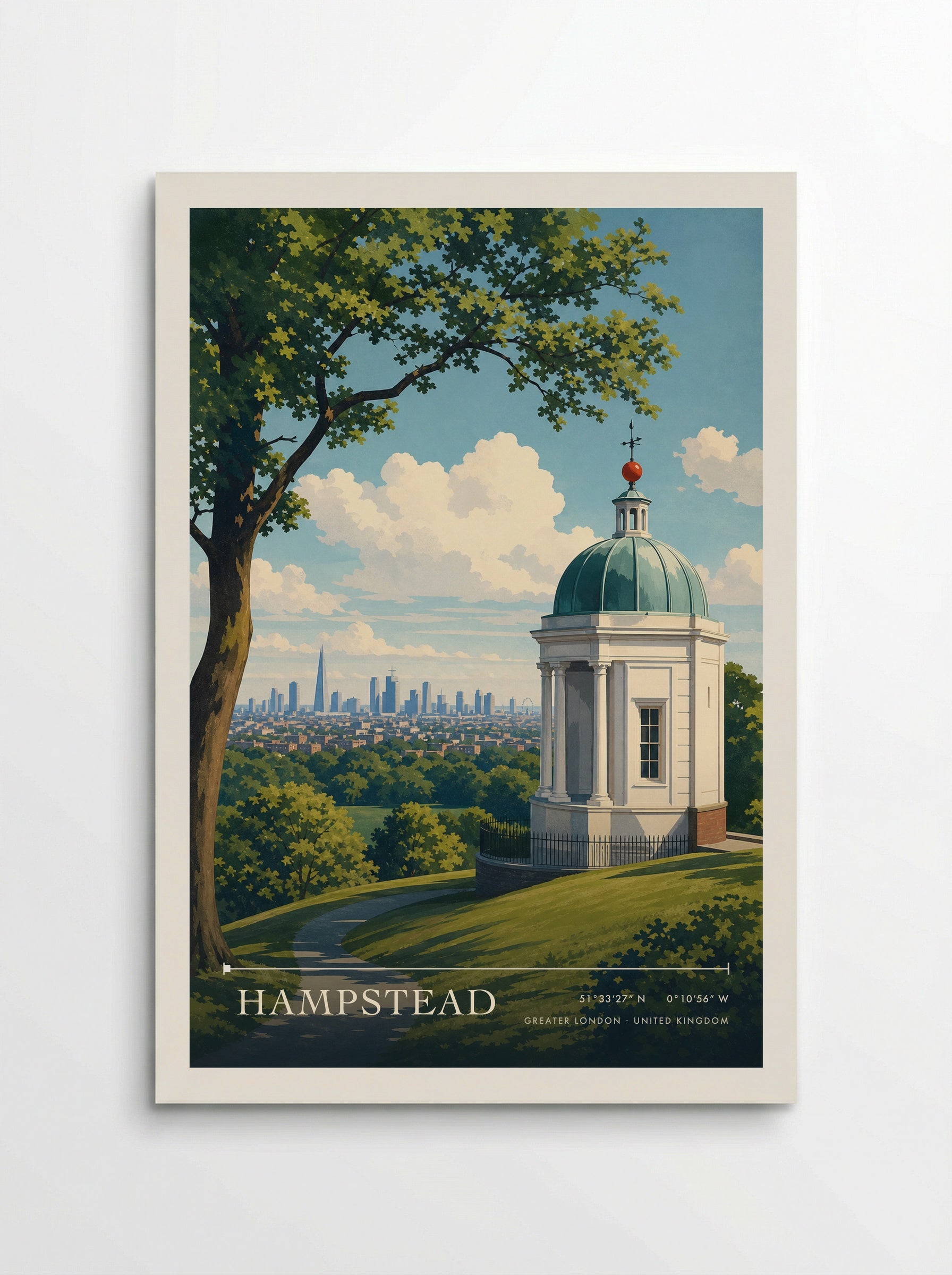 Hampstead Greater London United Kingdom Travel Poster - Poster