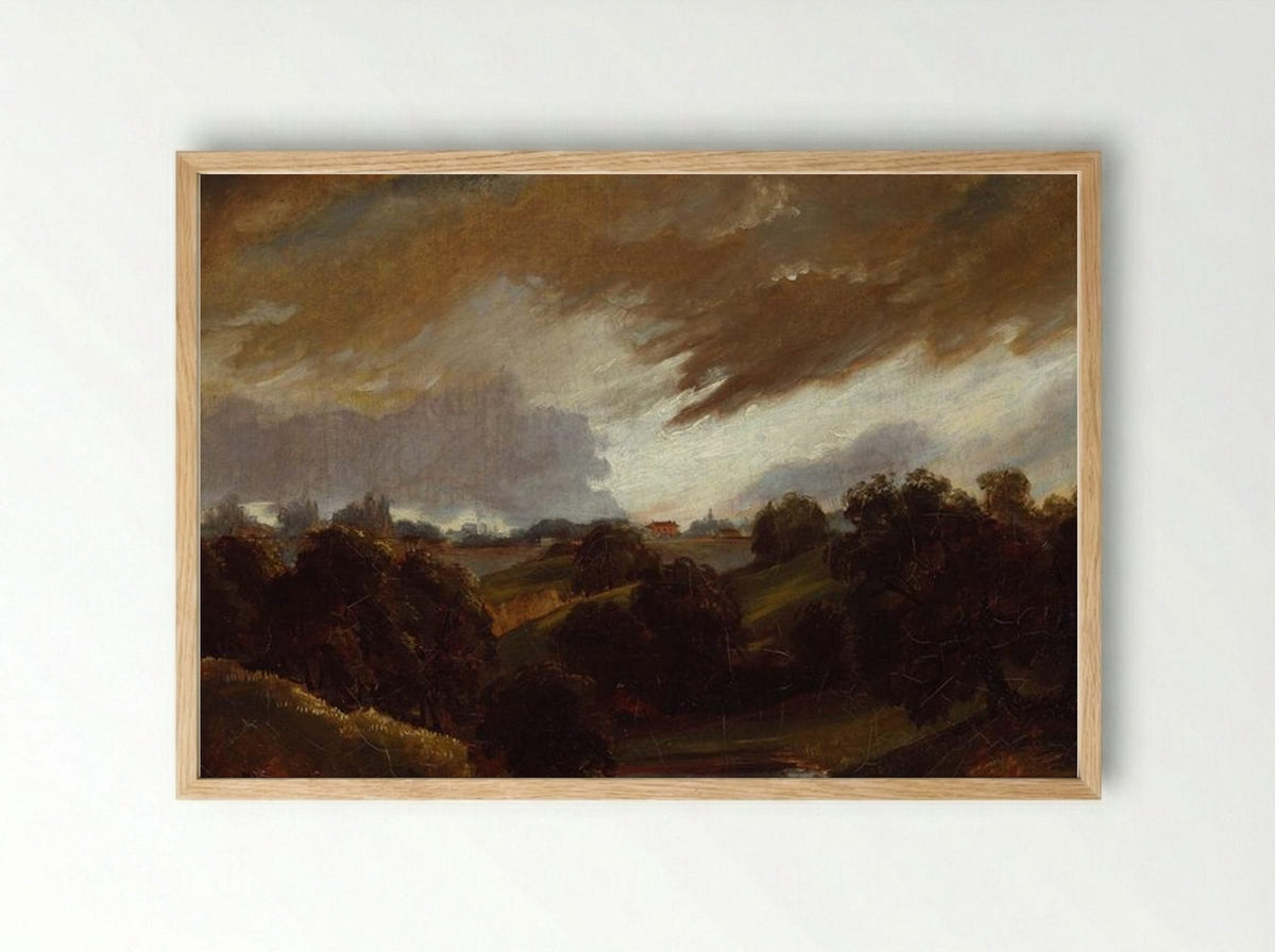 Hampstead Stormy Sky - John Constable - Framed Print Wood