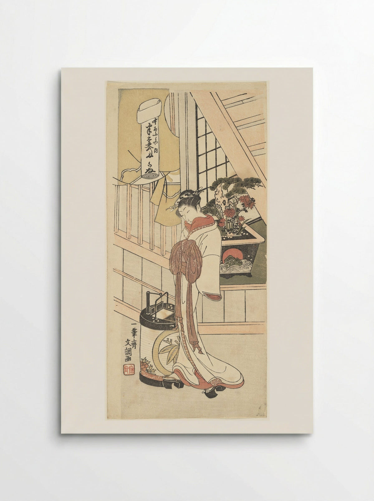 Handayu, An Actor in a Female Role - Ippitsusai Bunchō - Poster
