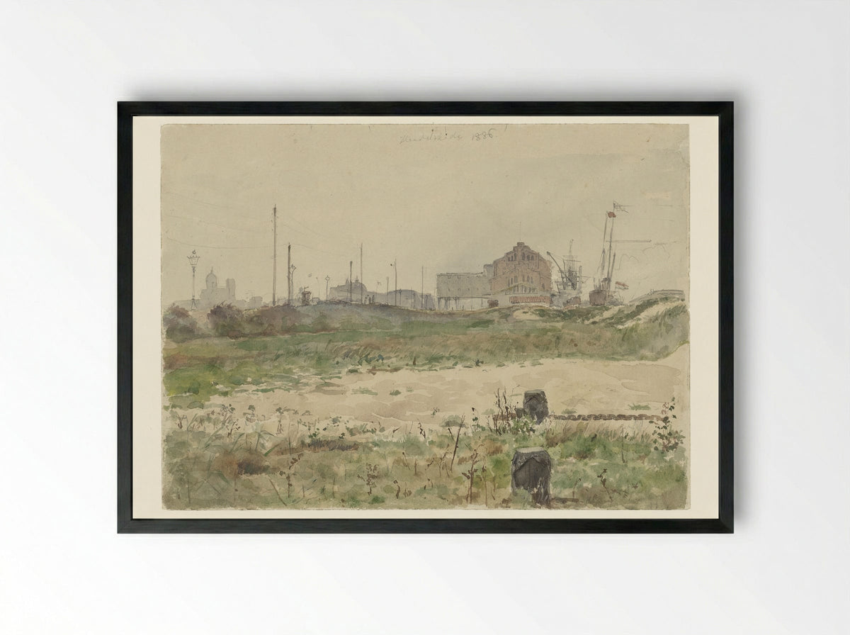 Handelskade, Amsterdam - Jan Hoynck van Papendrecht - Framed Print Black