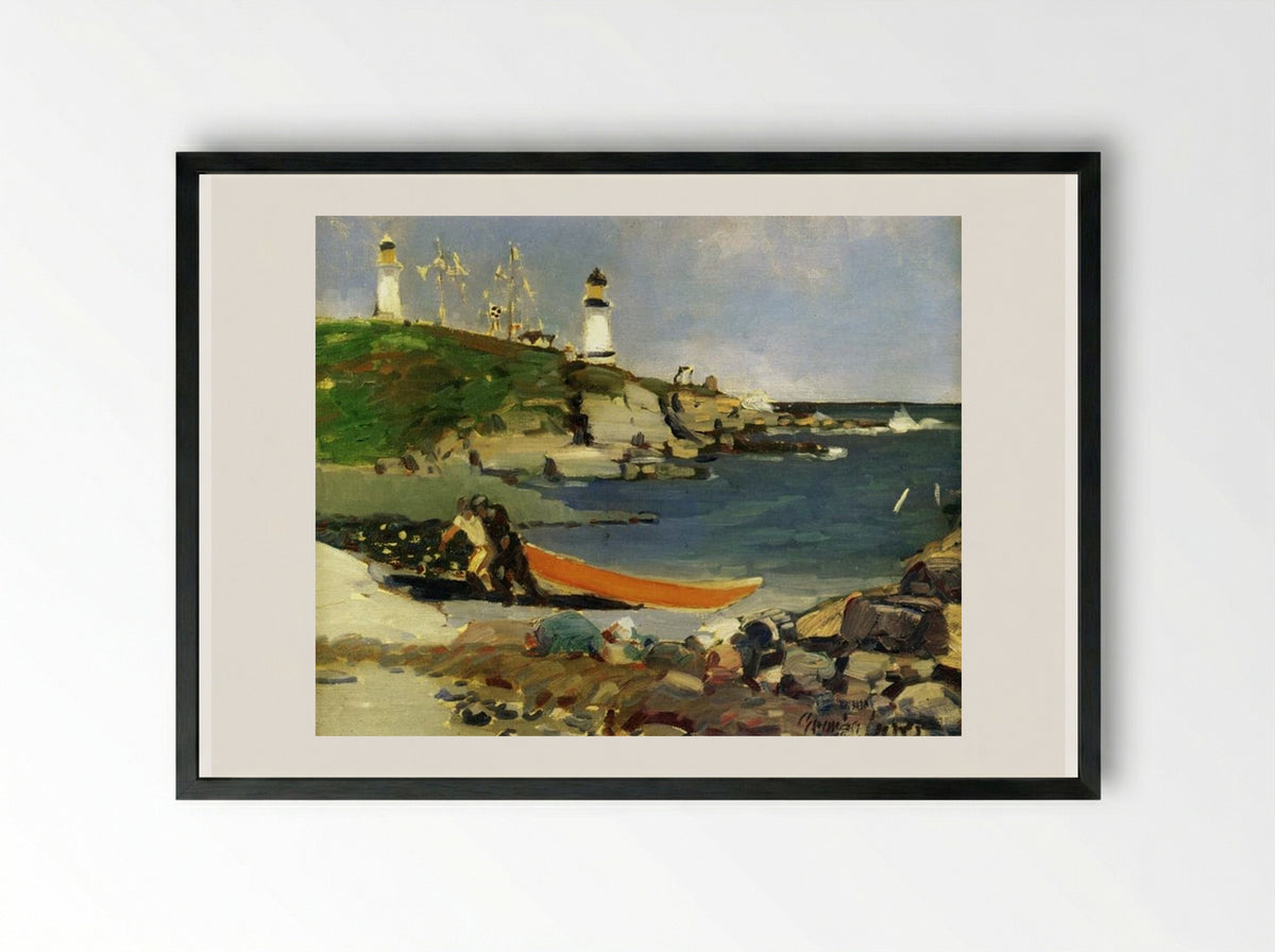 Hannaford's Cove - George Luks - Framed Print Black