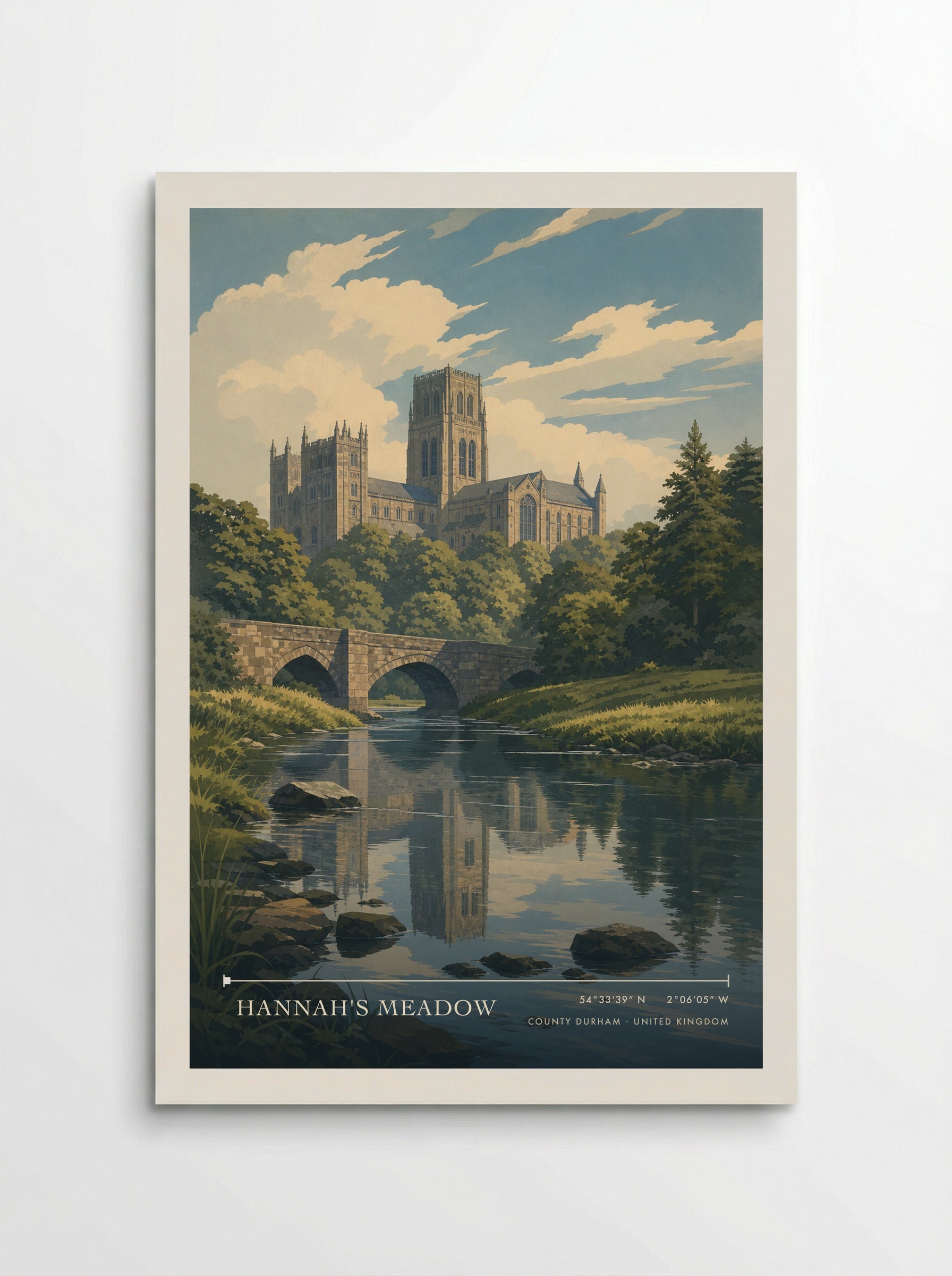 Hannah's Meadow County Durham United Kingdom Travel Poster - Poster
