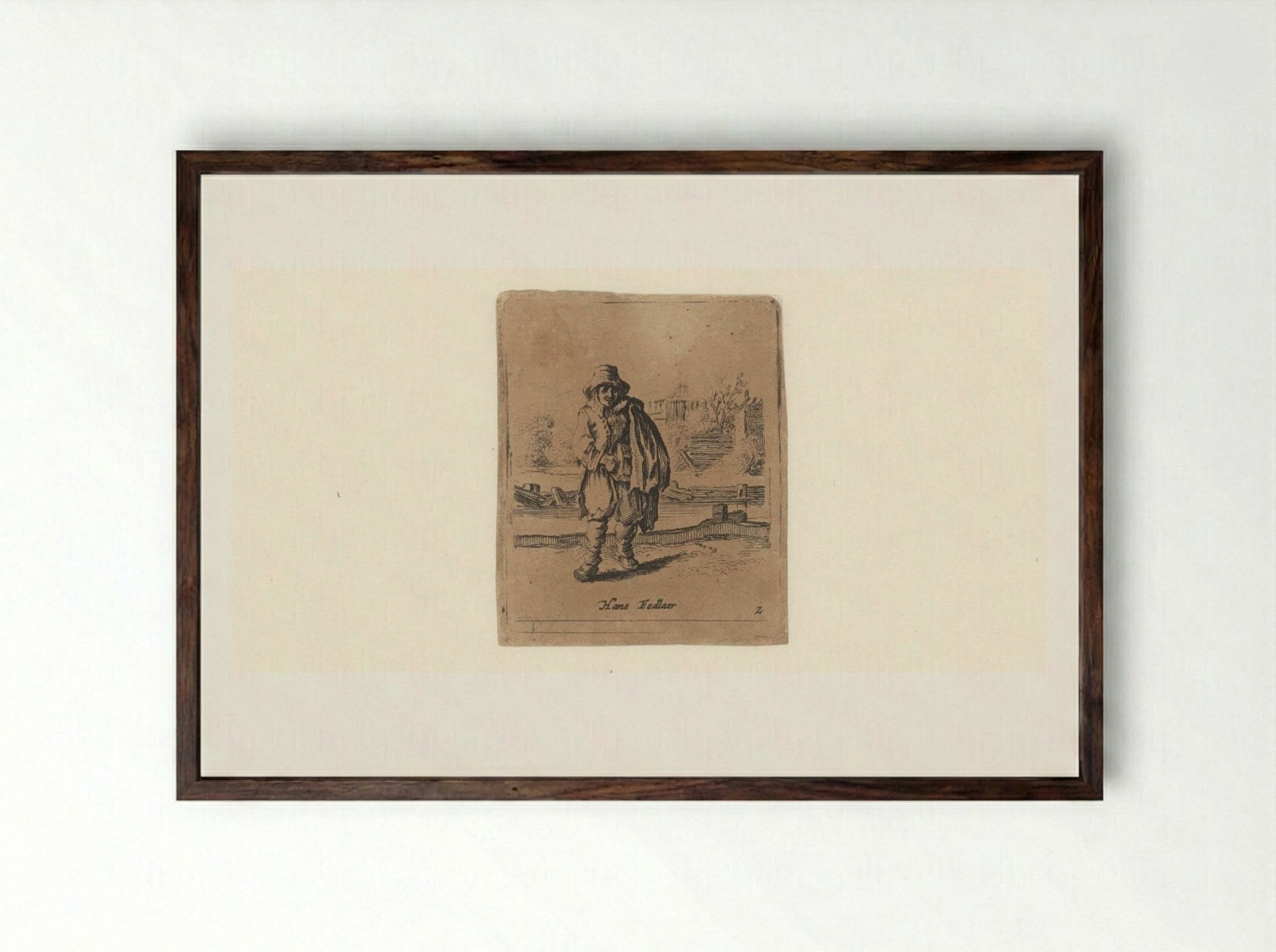 Hans Fedlaer - Gillis van Scheyndel (I) - Framed Print Dark Wood