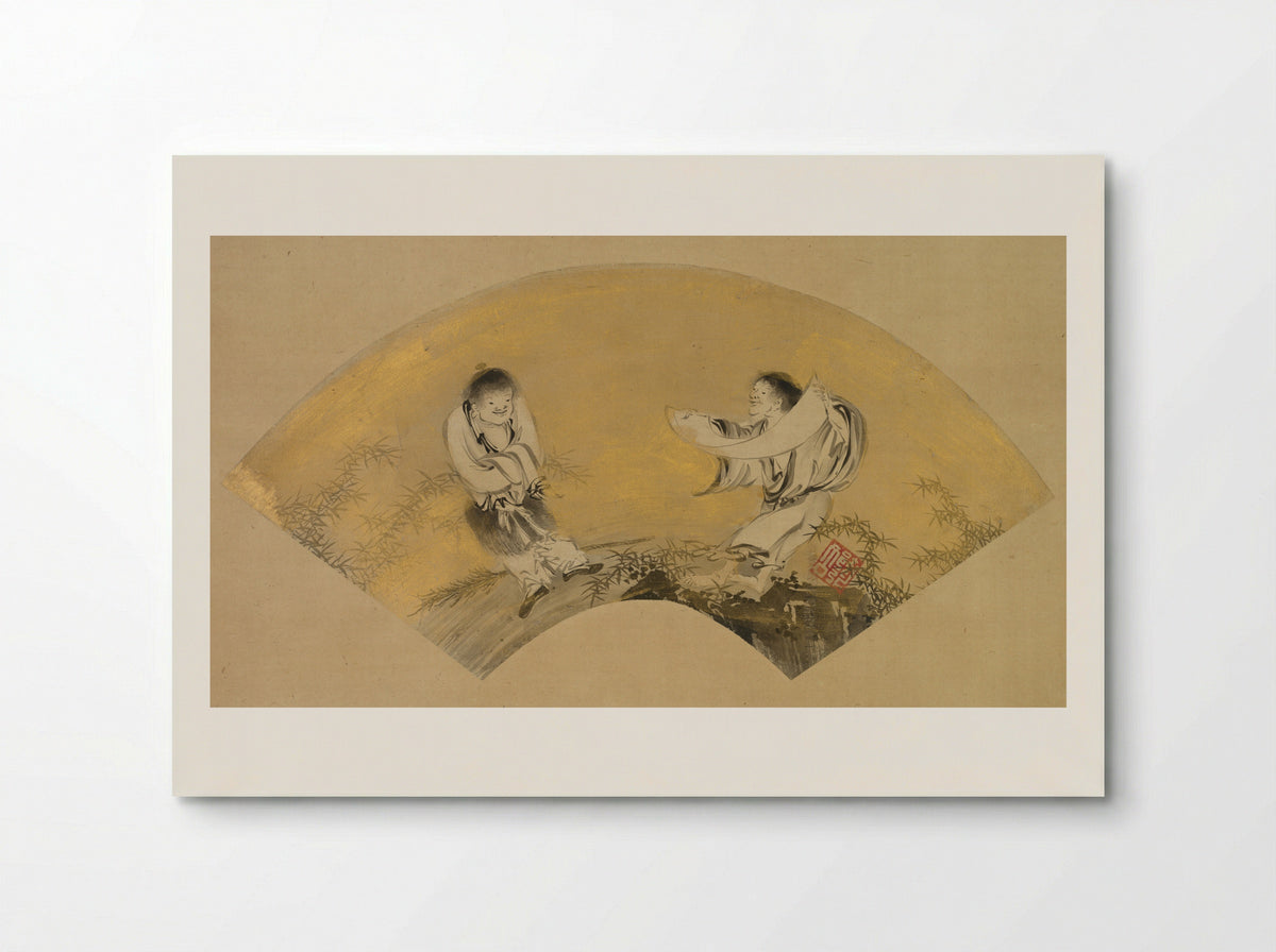 Hanshan and Shide (Kanzan and Jittoku) - Shikibu Terutada - Poster